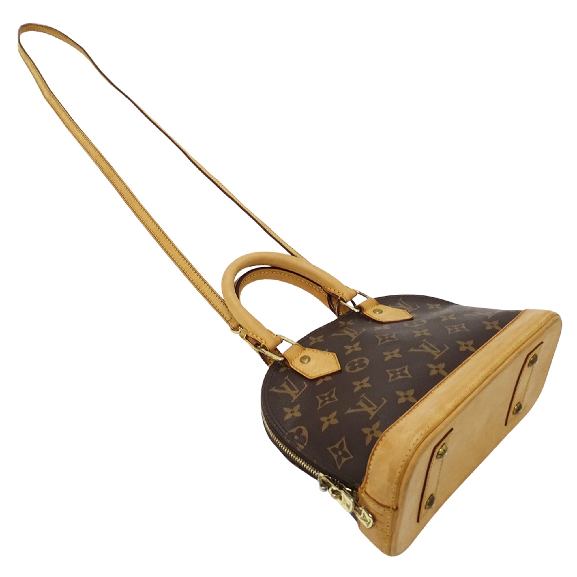Louis Vuitton Brown Monogram Canvas Handbag Shoulder Bag (Pre-Owned)