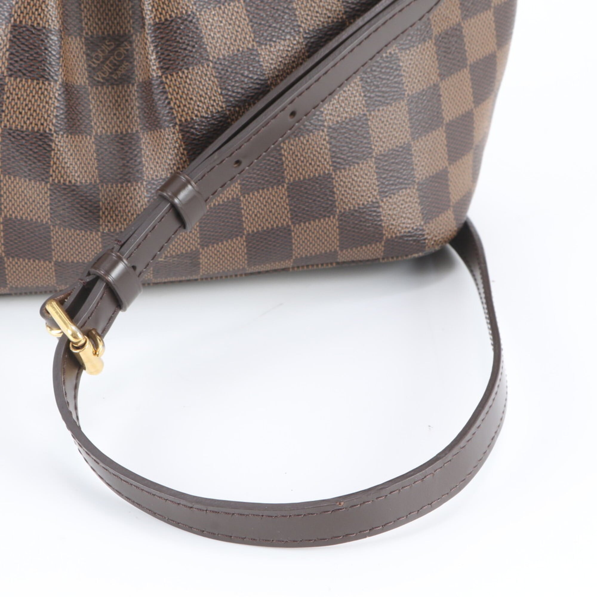 Louis Vuitton Ebene Leather Coated Canvas Handbag Shoulder Bag Tote Bag (Pre-Owned)