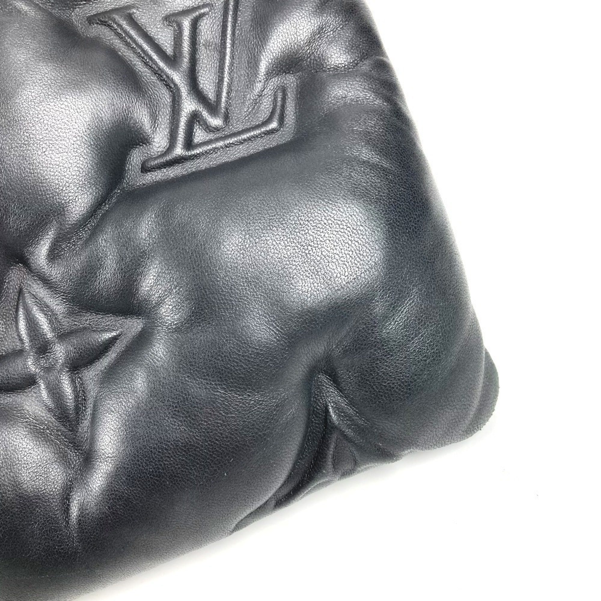 Louis Vuitton Black Noir Leather Clutch Bag Pochette Pouch (Pre-Owned)