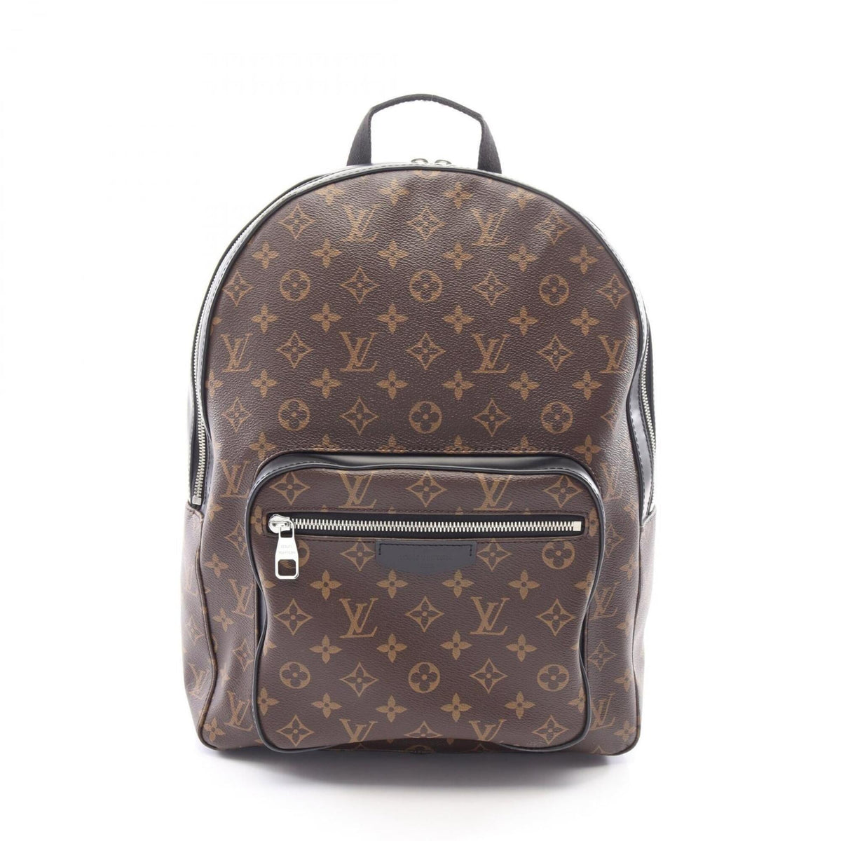 Louis Vuitton Black Brown Coated Canvas Leather Backpack Handbag (Pre-Owned)