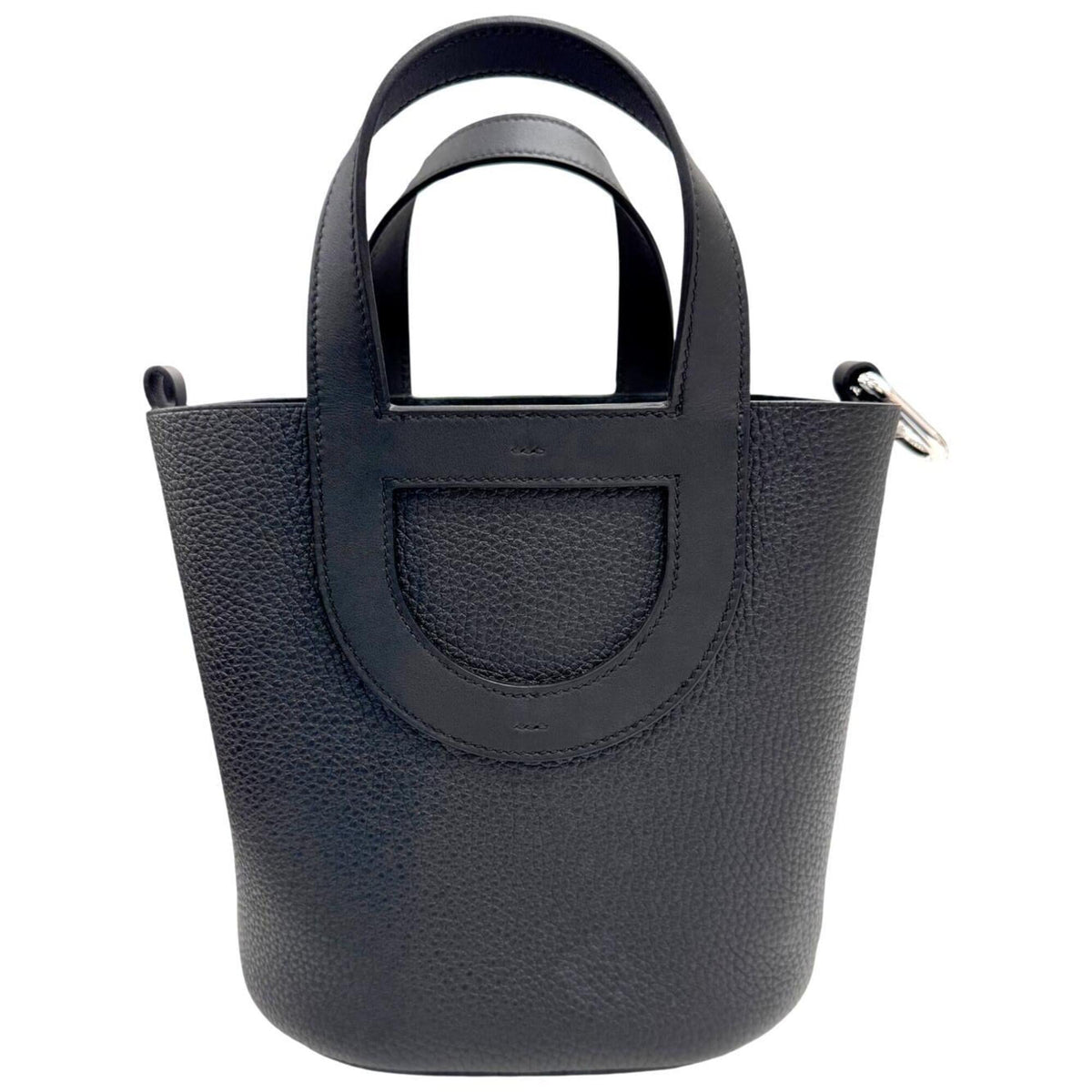 Hermes Black Taurillon Clemence Leather Swift Leather Handbag (Pre-Owned)