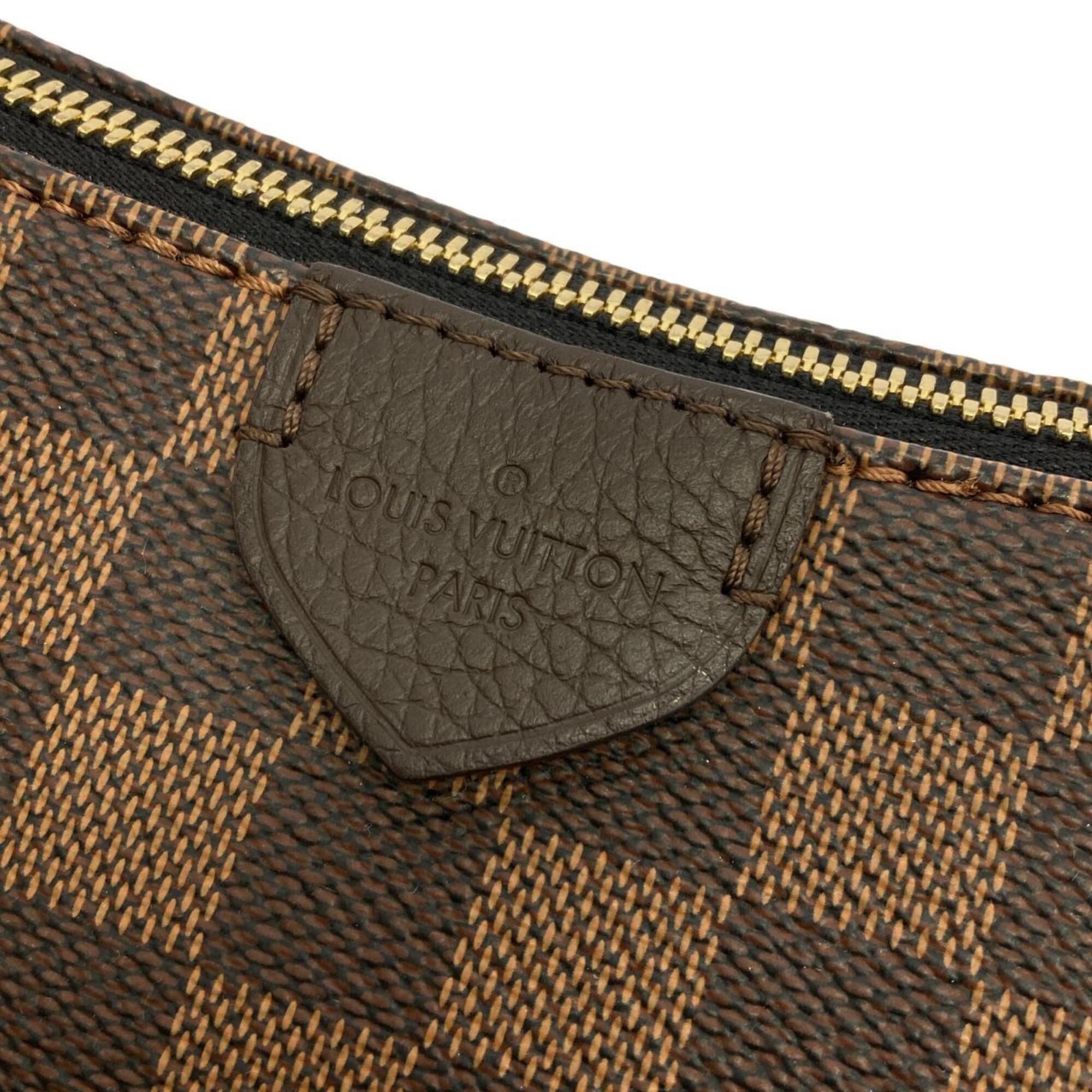 Louis Vuitton Black Damier Canvas Ebene Coated Canvas Leather Handbag (Pre-Owned)