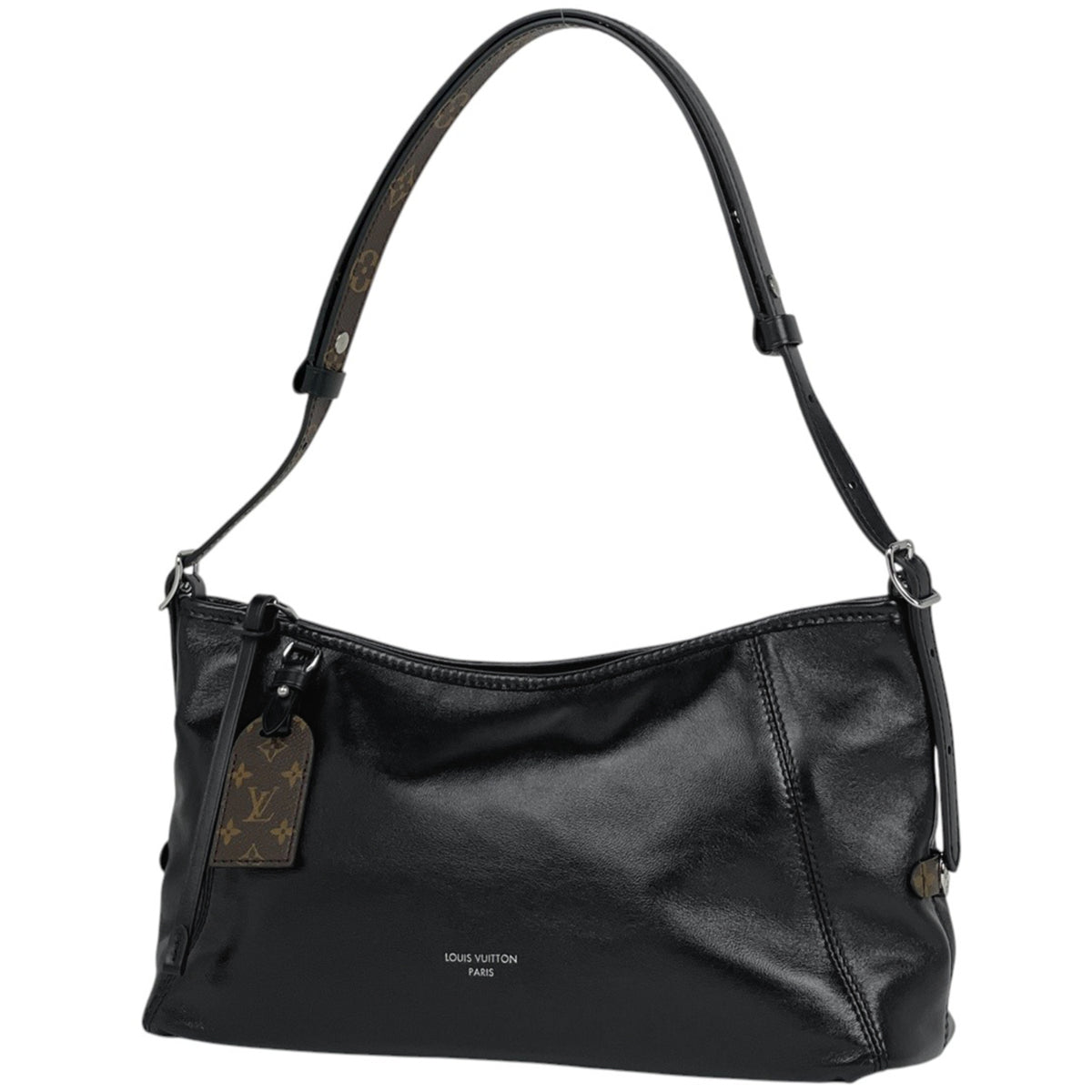 Louis Vuitton Black Noir Leather Shoulder Bag (Pre-Owned)
