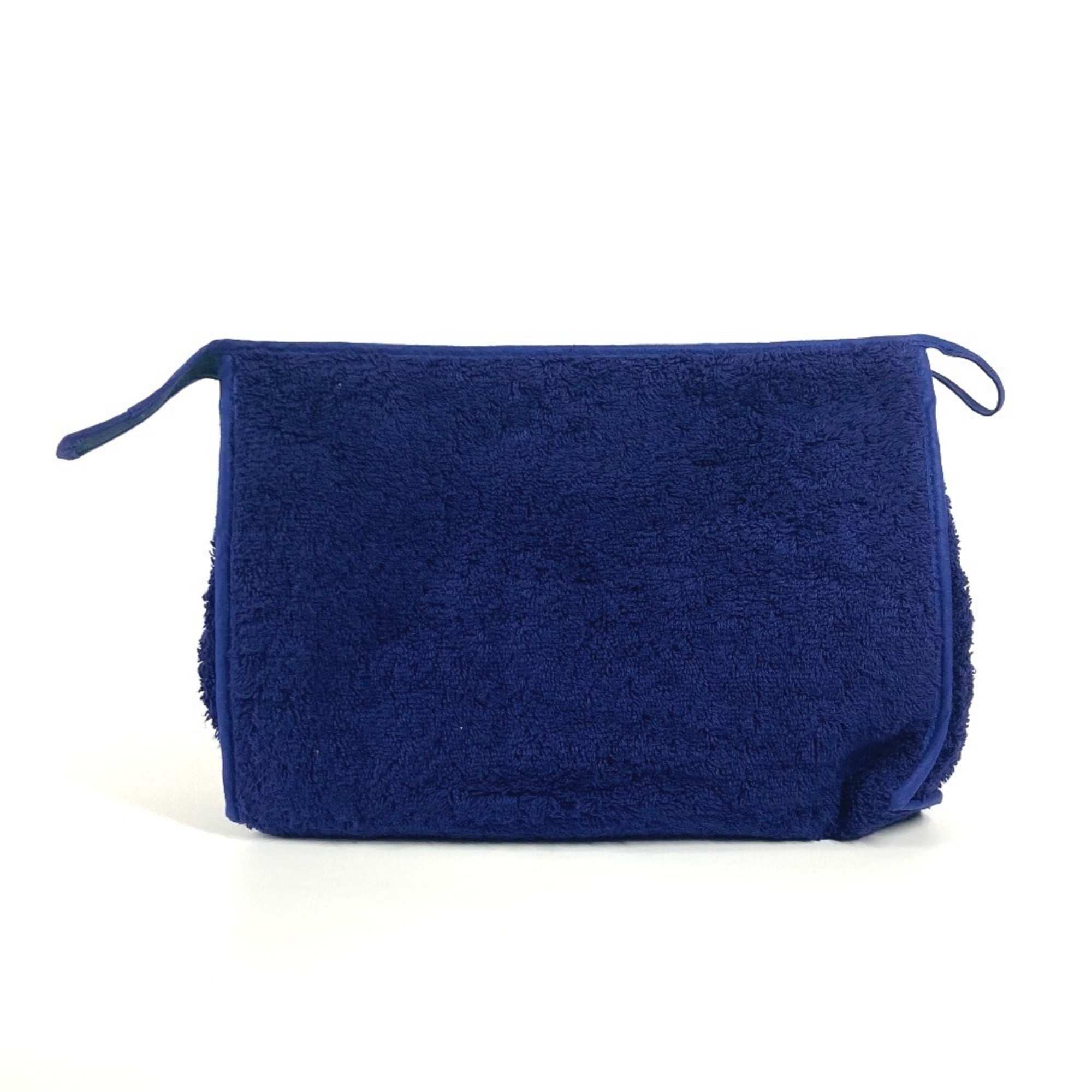 Hermes Navy Pile Fabric Clutch Bag Pouch (Pre-Owned)