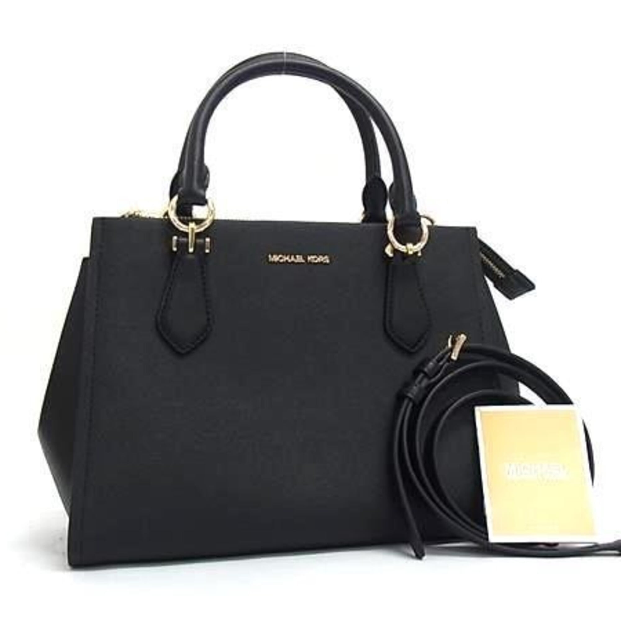 Michael Kors Black Leather Handbag Shoulder Bag (Pre-Owned)