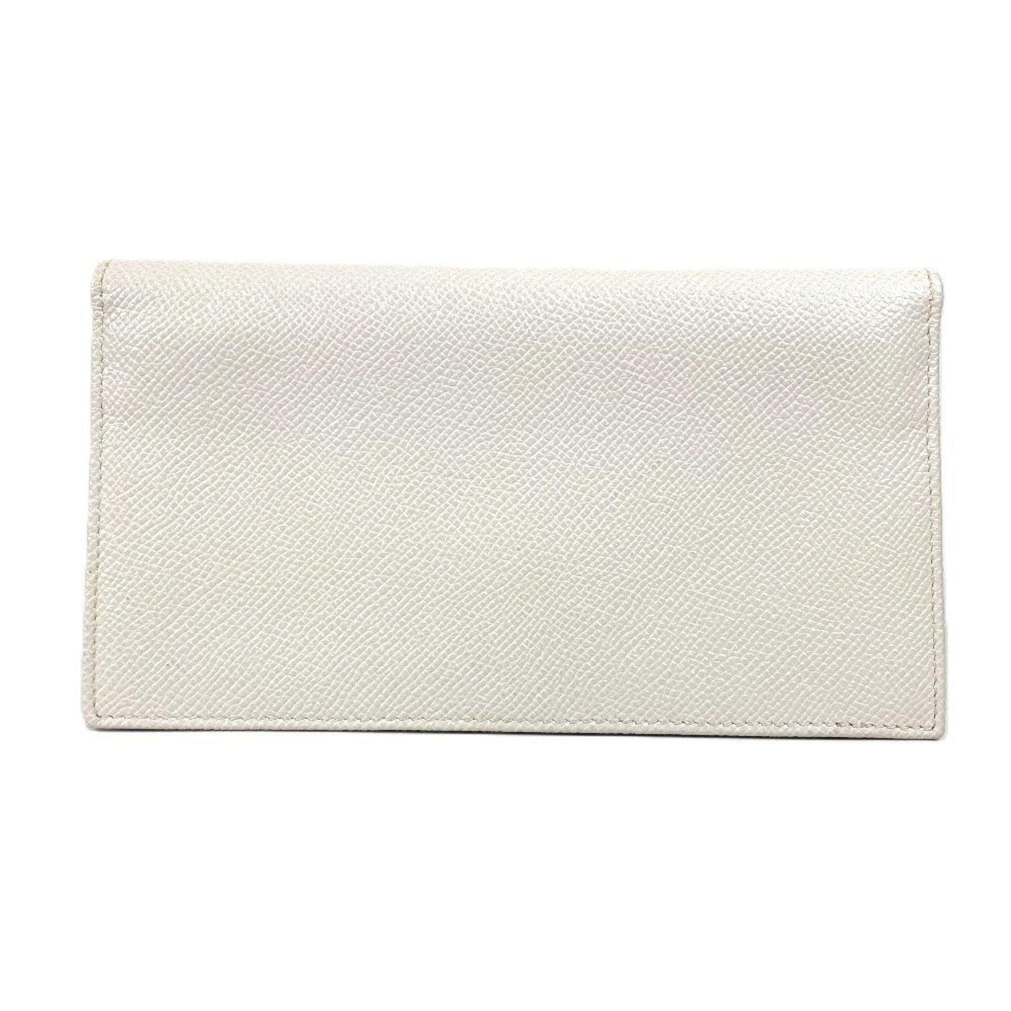 Bvlgari White Leather Wallet (Bi-Fold) (Pre-Owned)