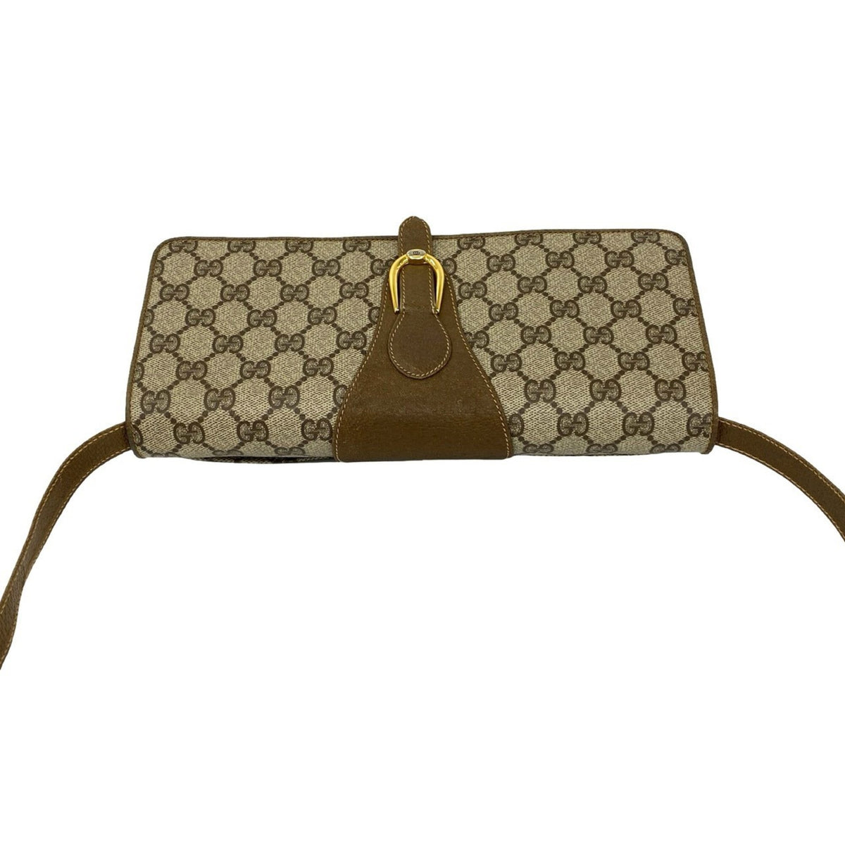 Gucci Brown Leather Pvc Pochette Shoulder Bag (Pre-Owned)