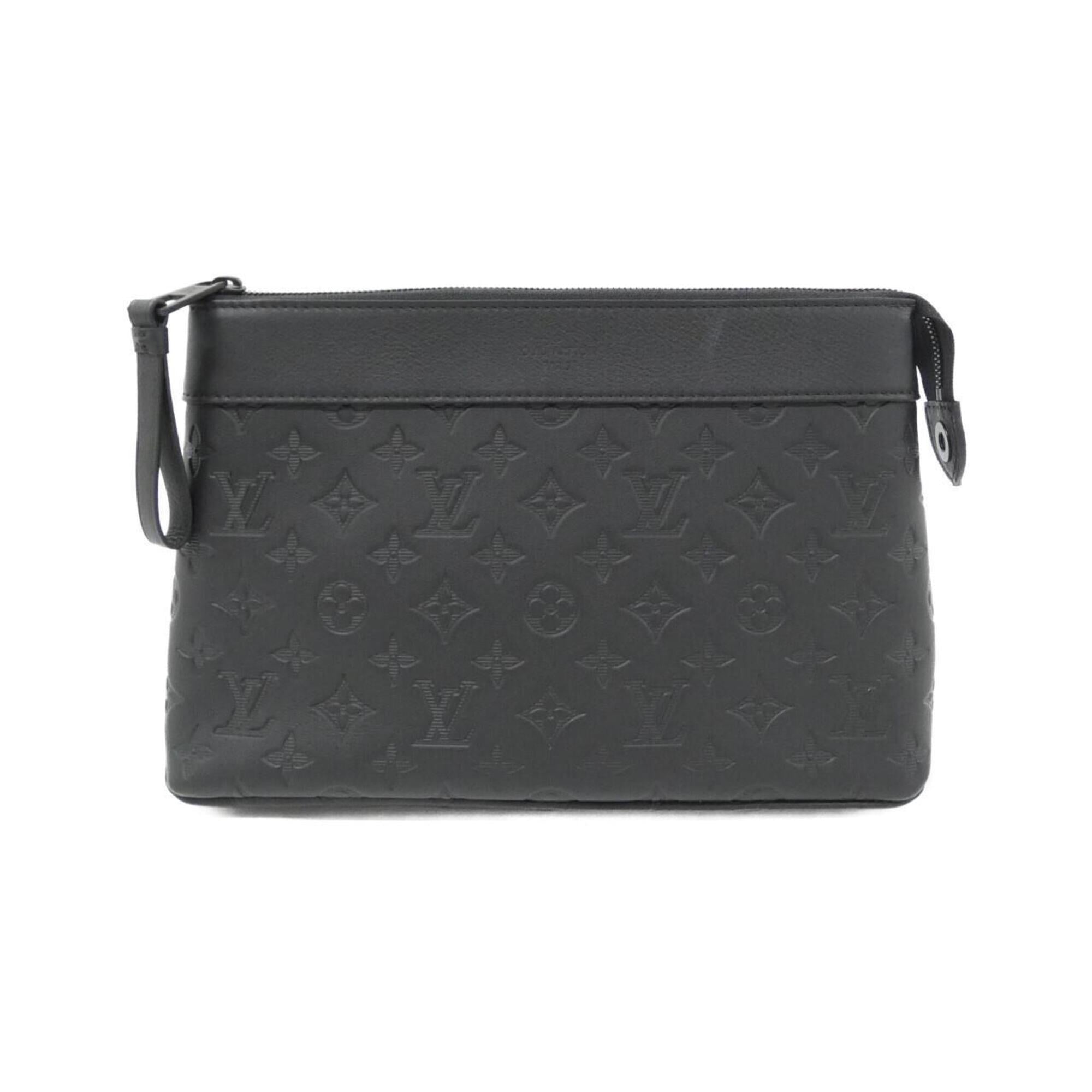 Louis Vuitton Black Leather Handbag Pochette (Pre-Owned)
