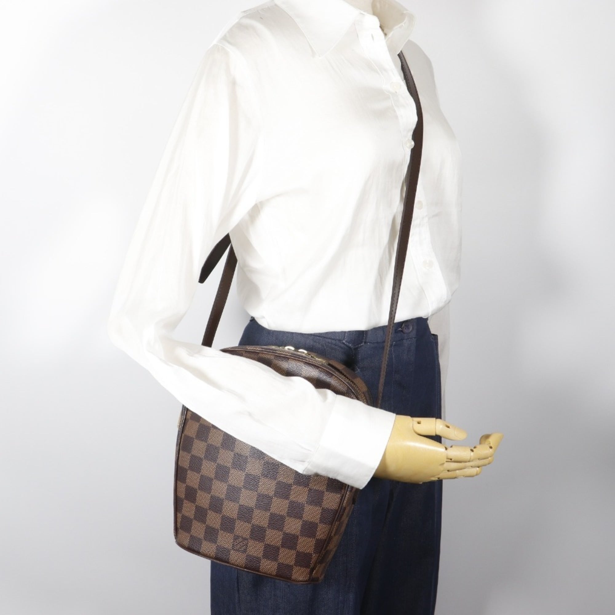 Louis Vuitton Damier Brown Damier Canvas Shoulder Bag (Pre-Owned)