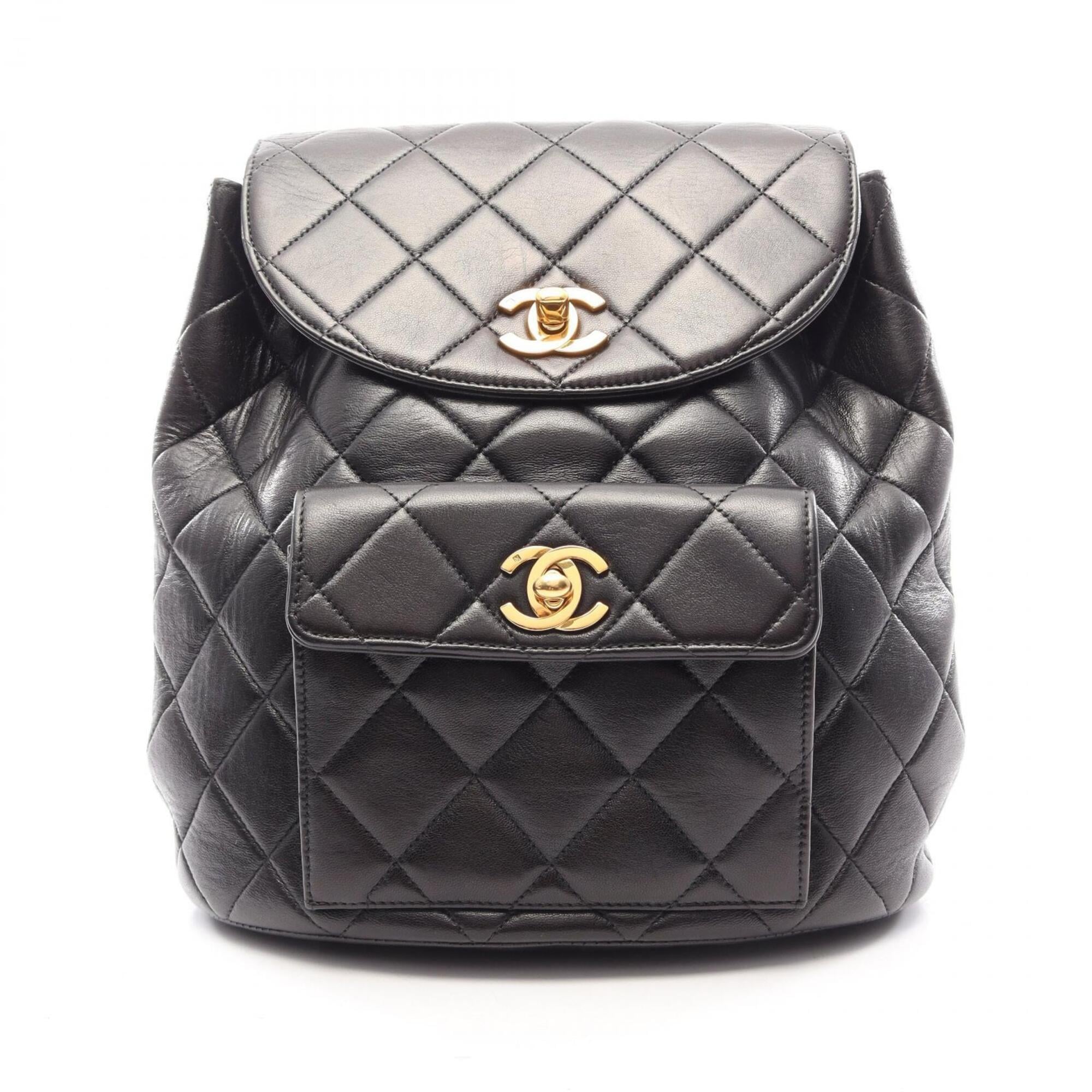 Chanel Black Leather Backpack (Pre-Owned)