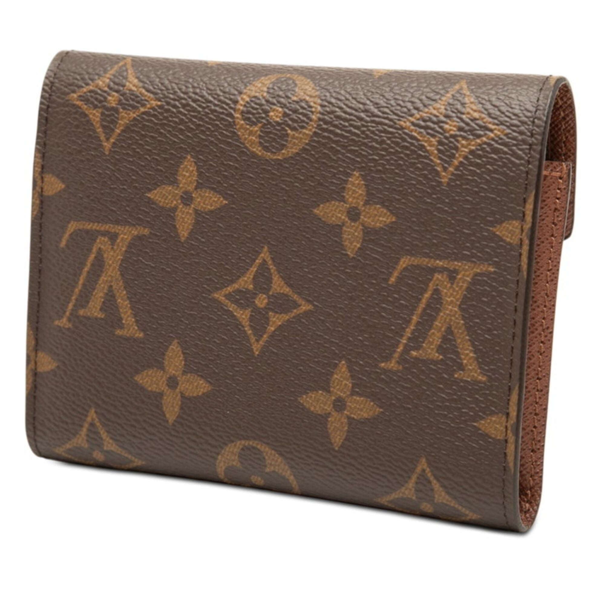 Louis Vuitton Brown Pvc Leather Wallet (Tri-Fold) (Pre-Owned)