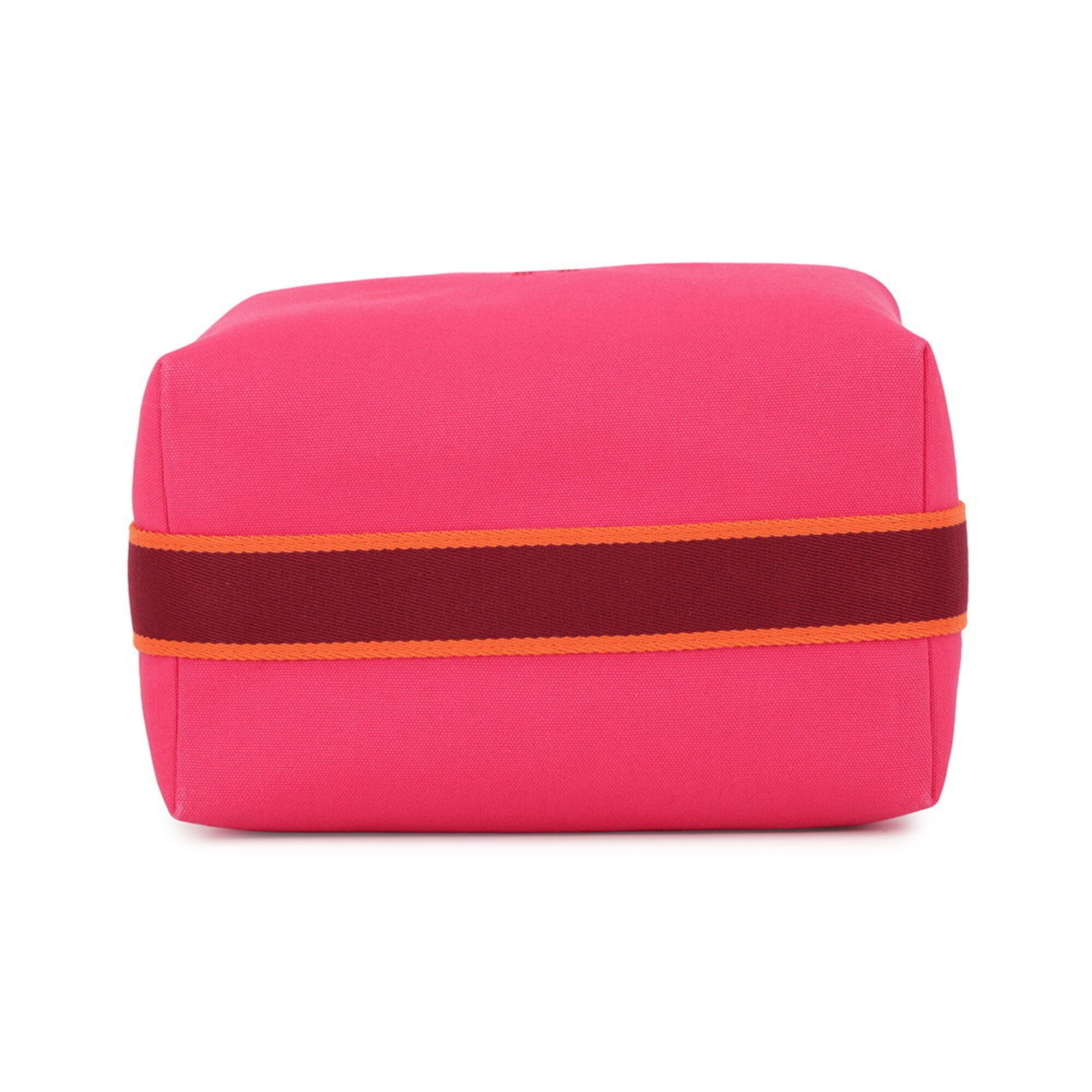 Hermes Red Color Canvas Handbag Pouch (Pre-Owned)