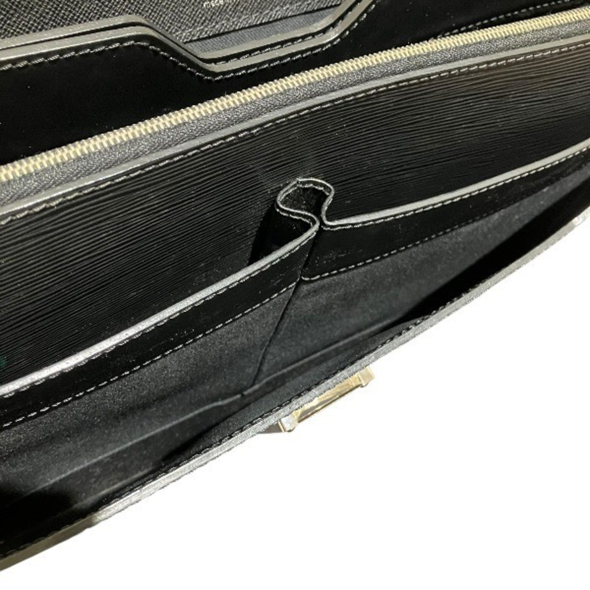 Louis Vuitton Black Leather Handbag (Pre-Owned)