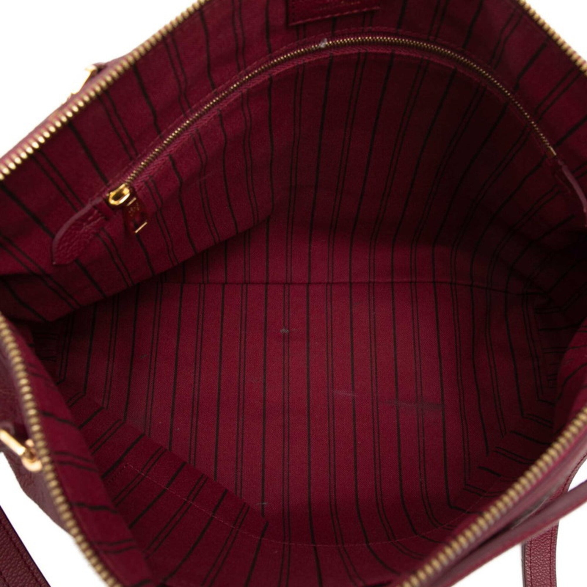 Louis Vuitton Aurore Red Color Wine Leather Shoulder Bag Tote Bag (Pre-Owned)