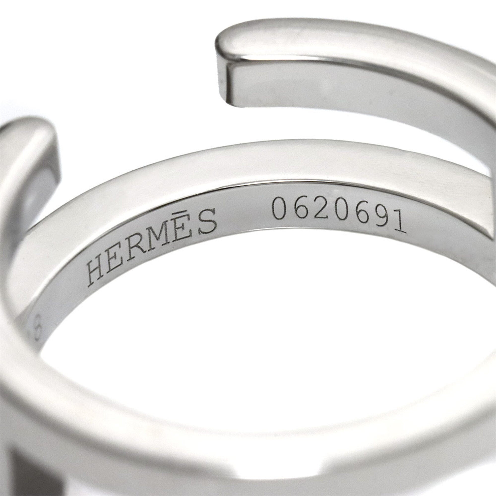 Hermes White Gold (18K) Band Ring (Pre-Owned)