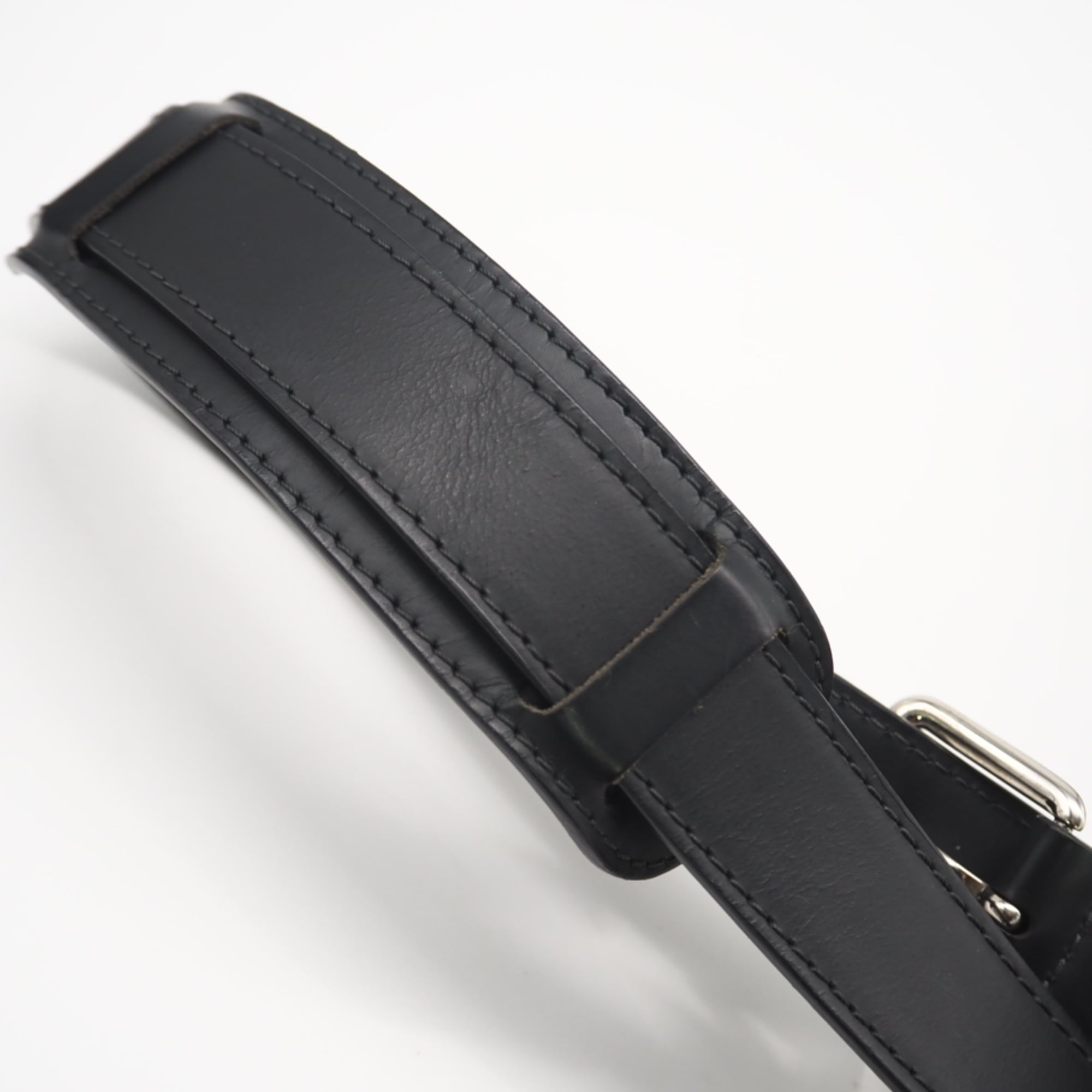 Louis Vuitton Black Gray Leather Shoulder Bag (Pre-Owned)