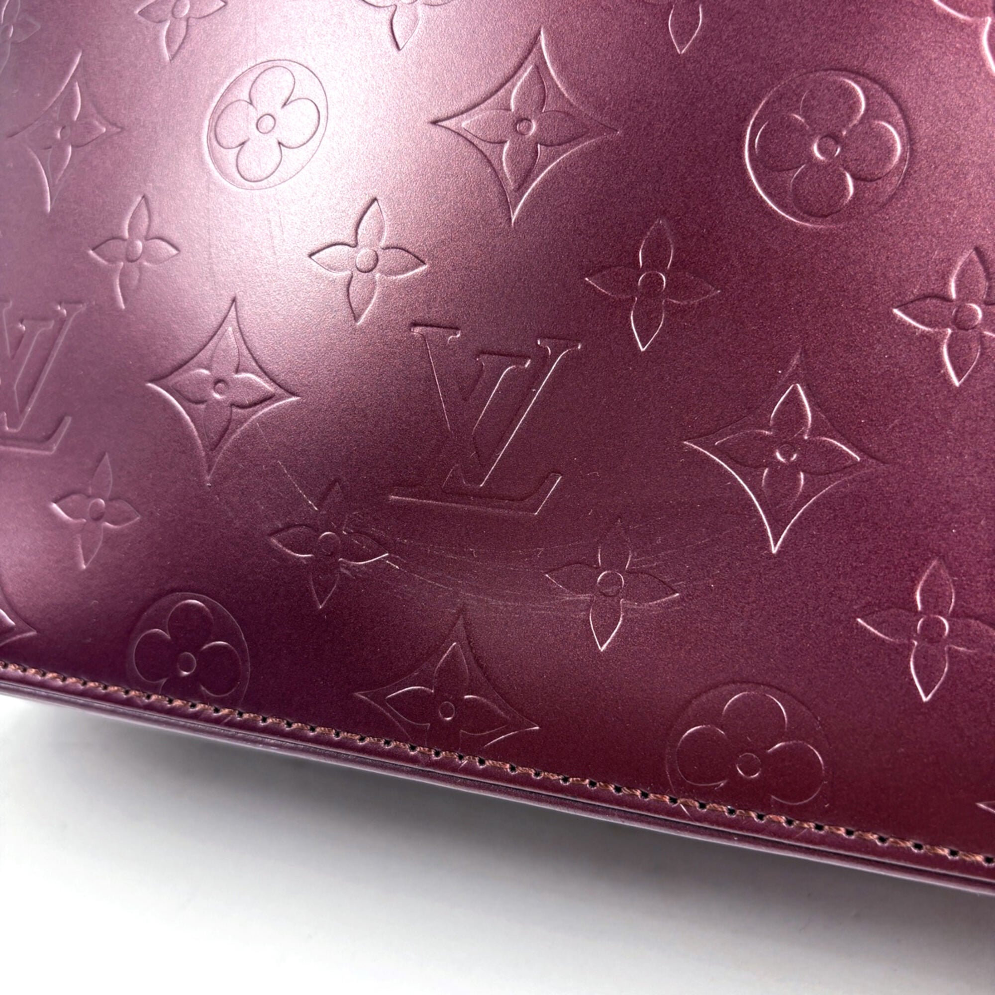 Louis Vuitton Violet Monogram Mat Shoulder Bag Tote Bag (Pre-Owned)