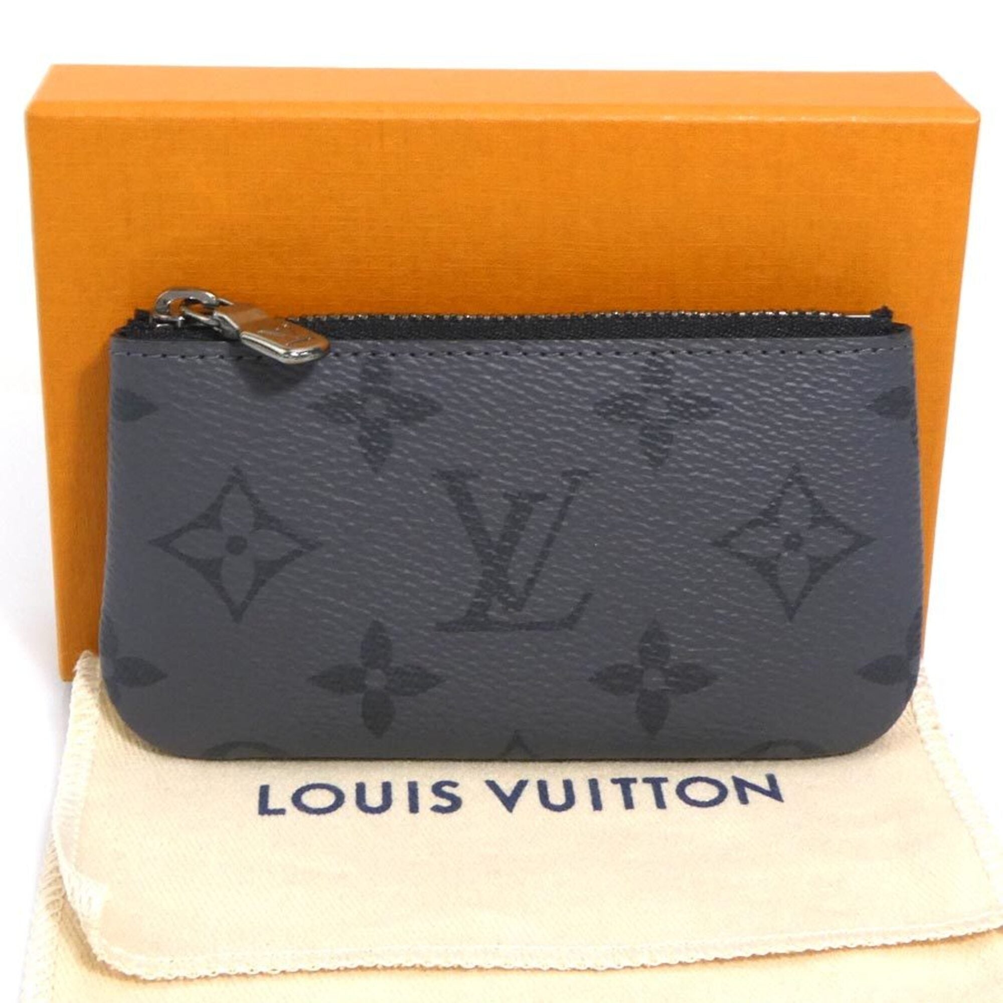 Louis Vuitton Black Gray Monogram Eclipse Monogram Eclipse Coin Purse/Coin Case (Pre-Owned)