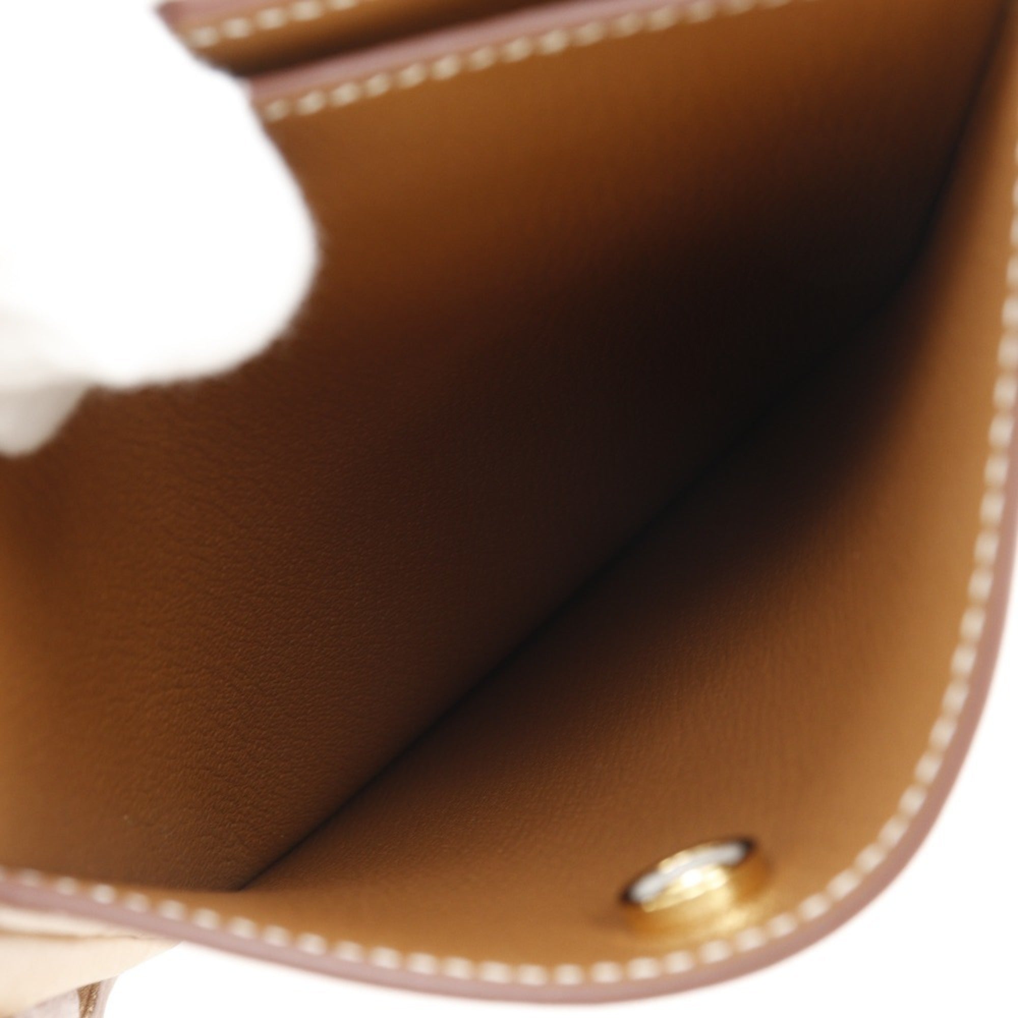 Hermes Brown Gold Brown Togo Leather Shoulder Bag (Pre-Owned)