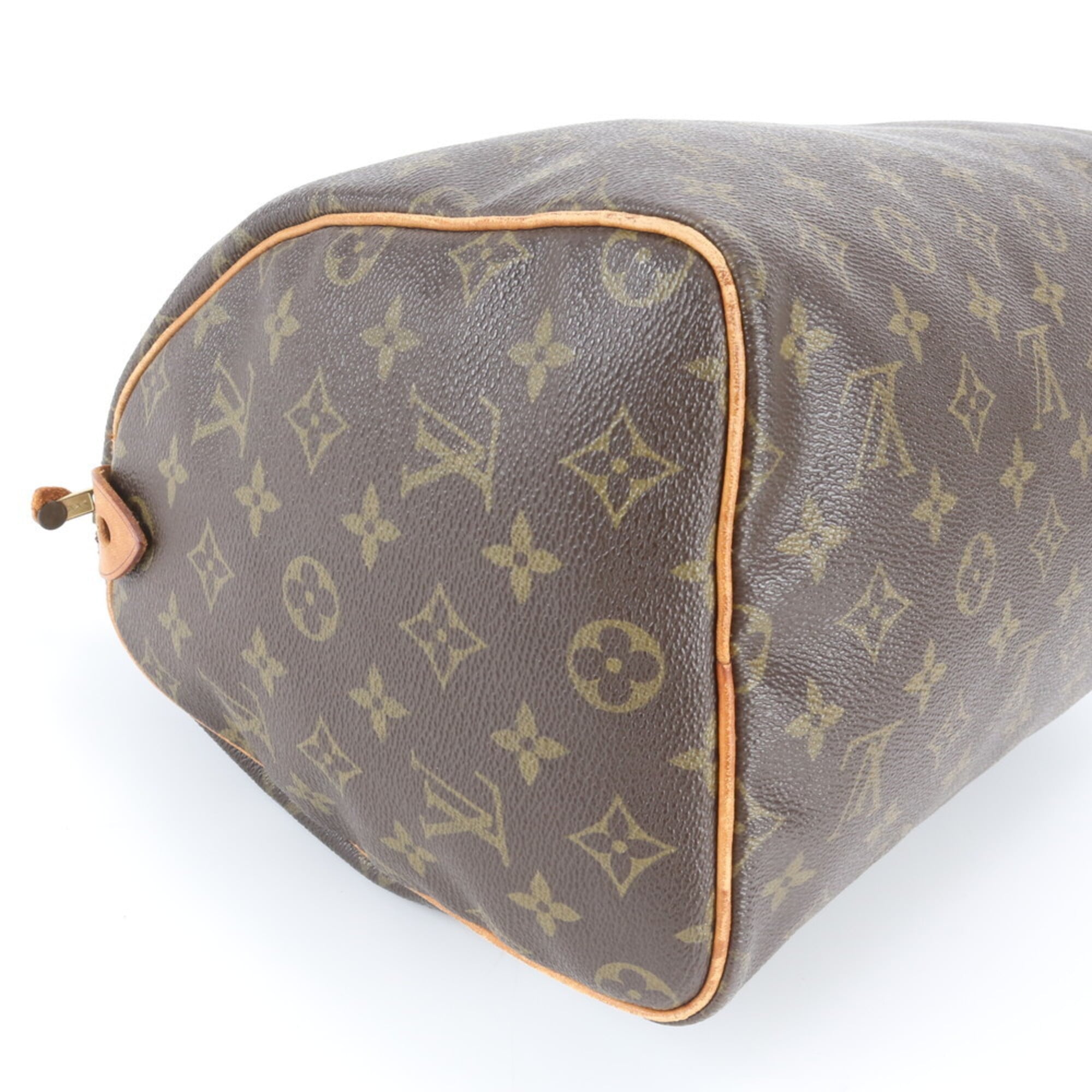 Louis Vuitton Dark Brown Coated Canvas Leather Handbag Tote Bag (Pre-Owned)