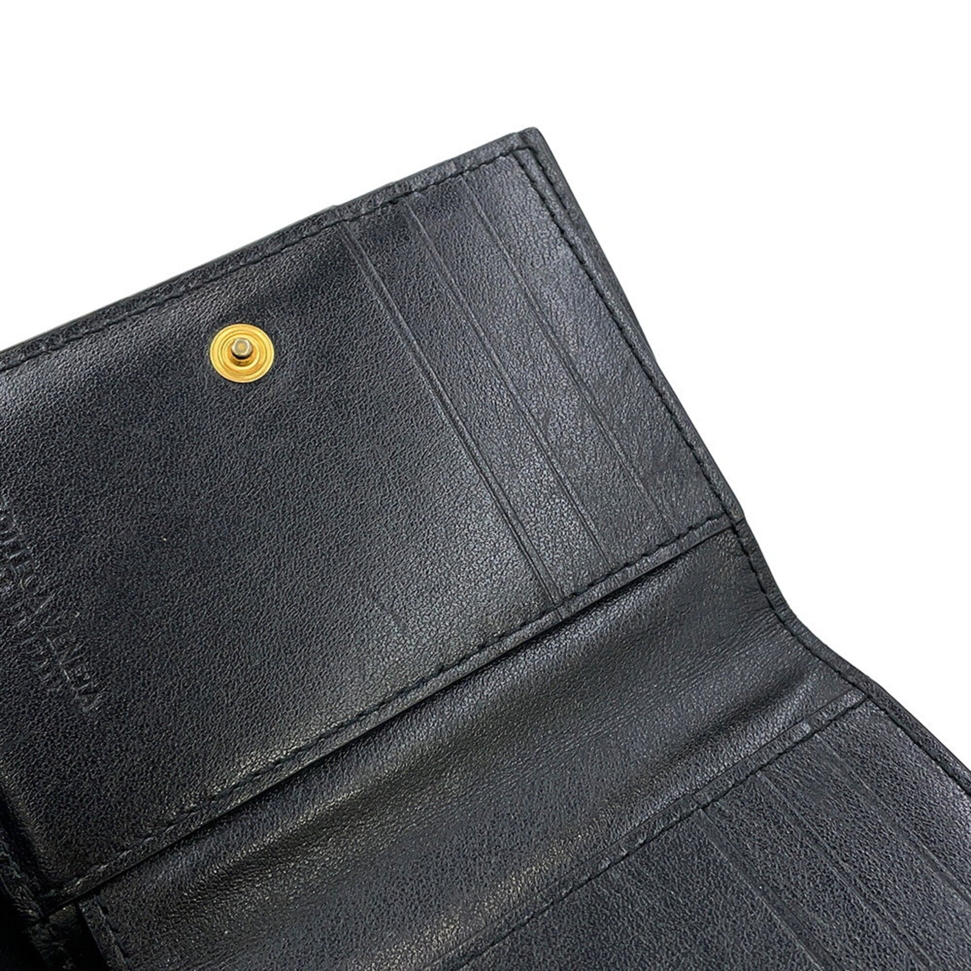 Bottega Veneta Black Leather Wallet (Bi-Fold) (Pre-Owned)