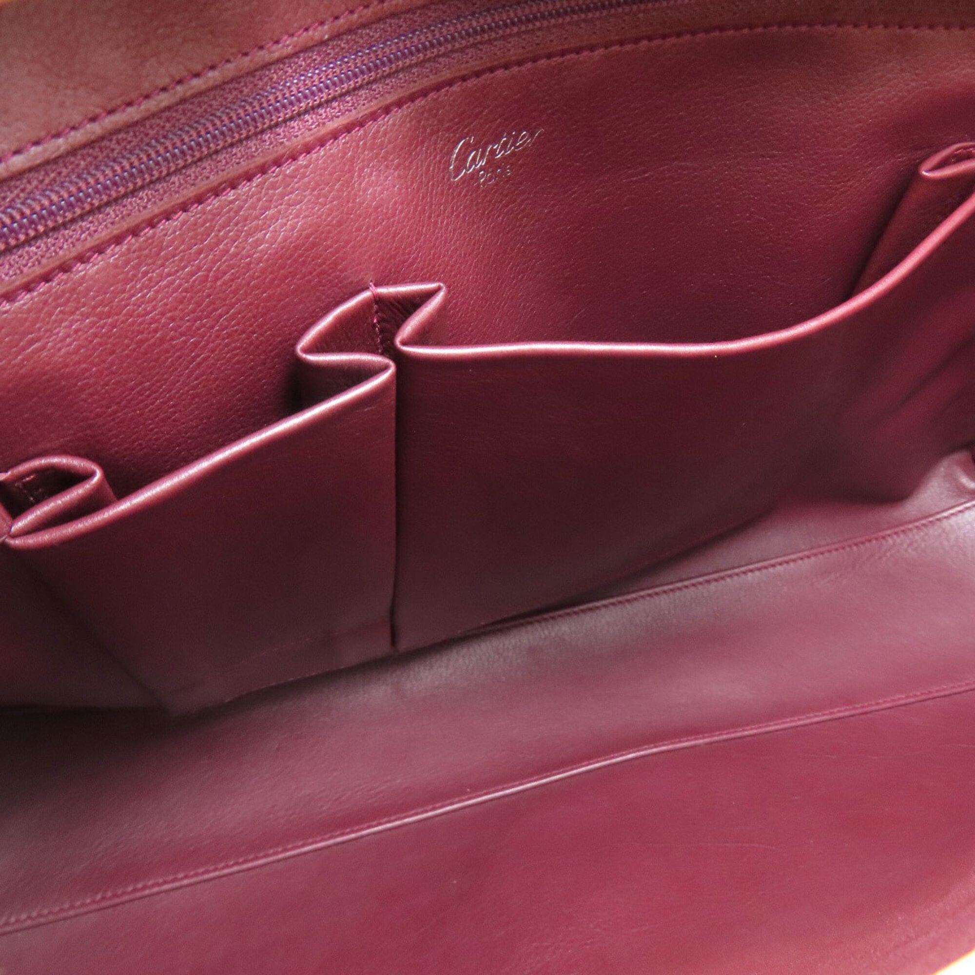 Cartier Beige Leather Tote Bag (Pre-Owned)