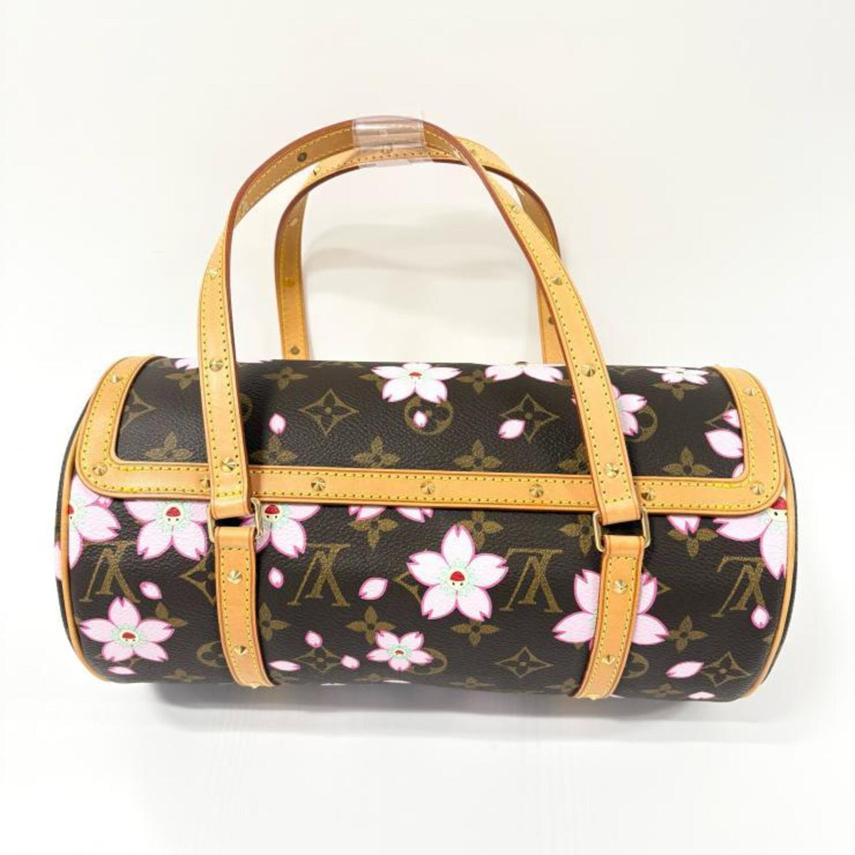Louis Vuitton Beige Brown Monogram Pink Monogram Handbag (Pre-Owned)