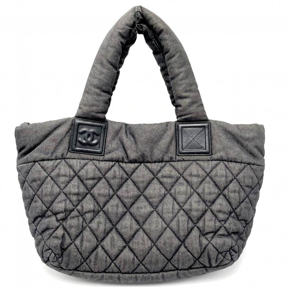 Chanel Bordeaux Gray Canvas Nylon Handbag Tote Bag (Pre-Owned)