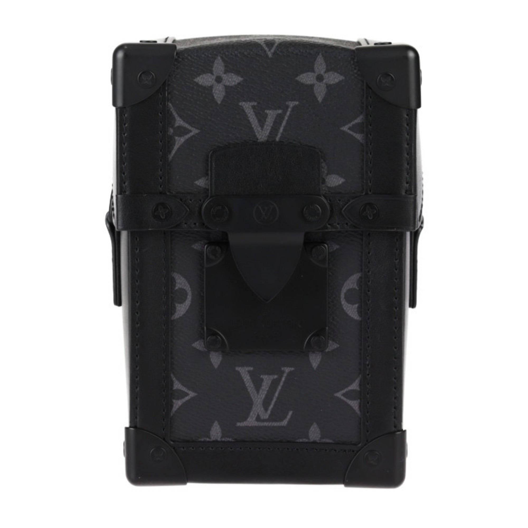 Louis Vuitton Black Gray Leather Pochette Pouch Shoulder Bag (Pre-Owned)