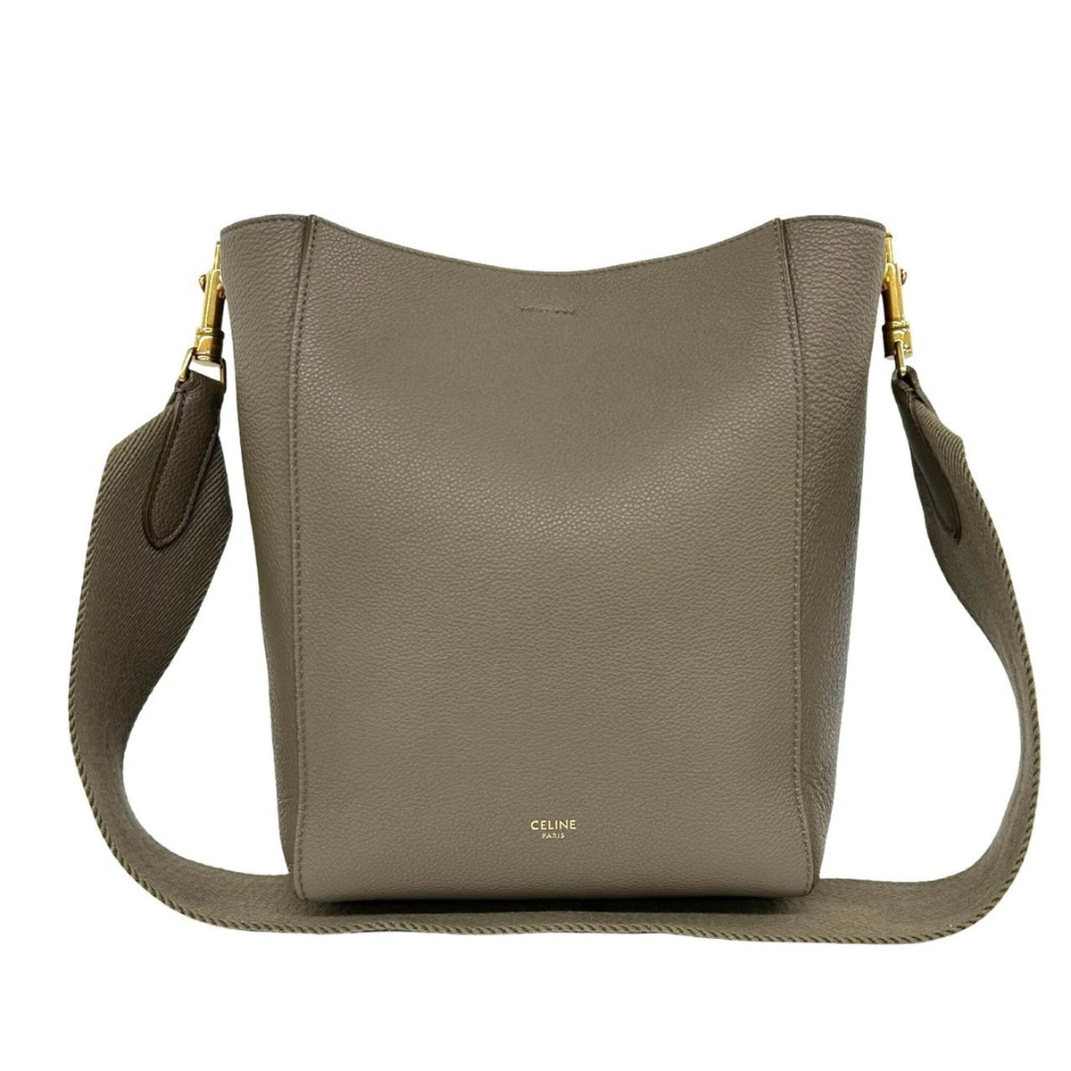 Celine Beige Leather Crossbody Bag Shoulder Bag (Pre-Owned)