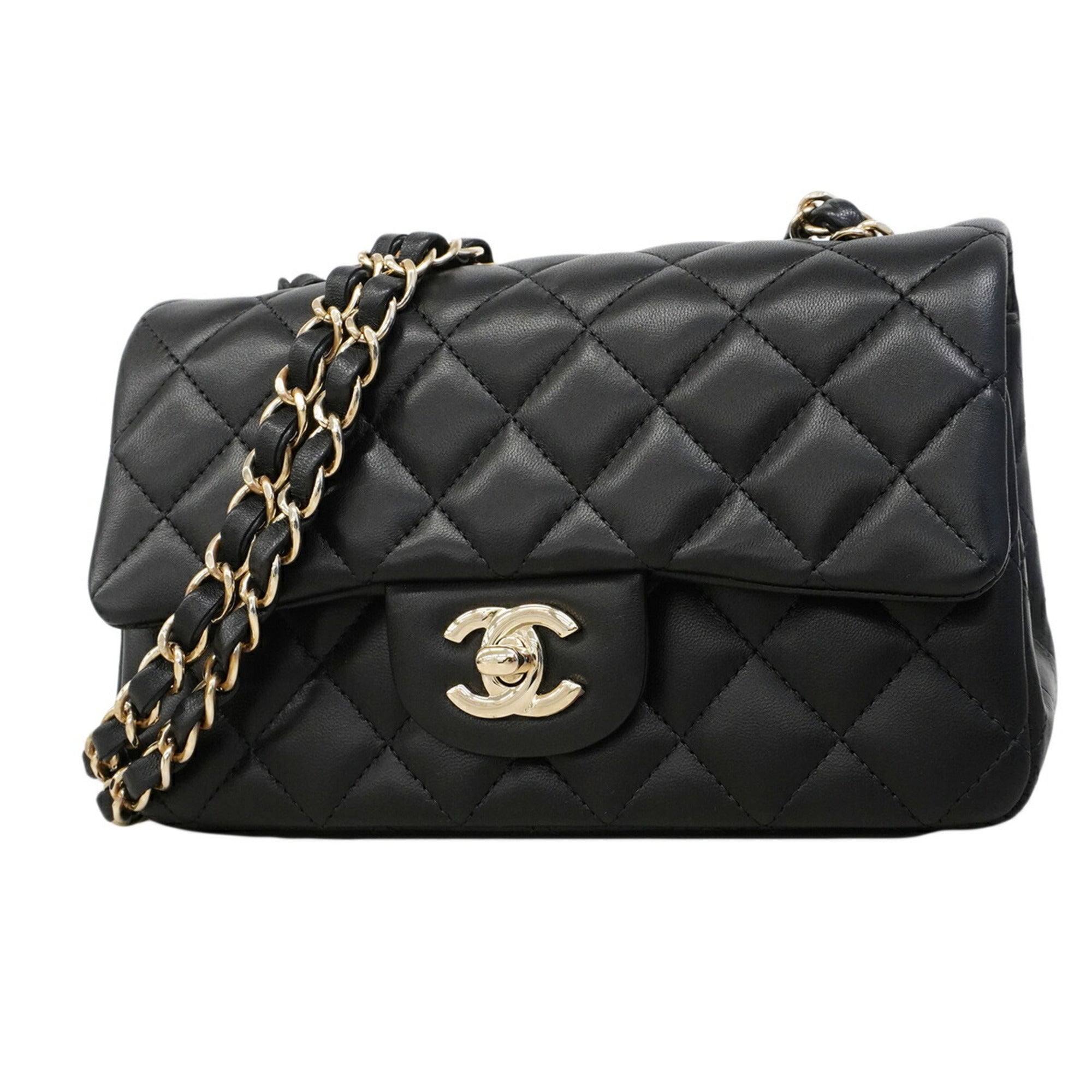 Chanel Black Leather Shoulder Bag (Pre-Owned)
