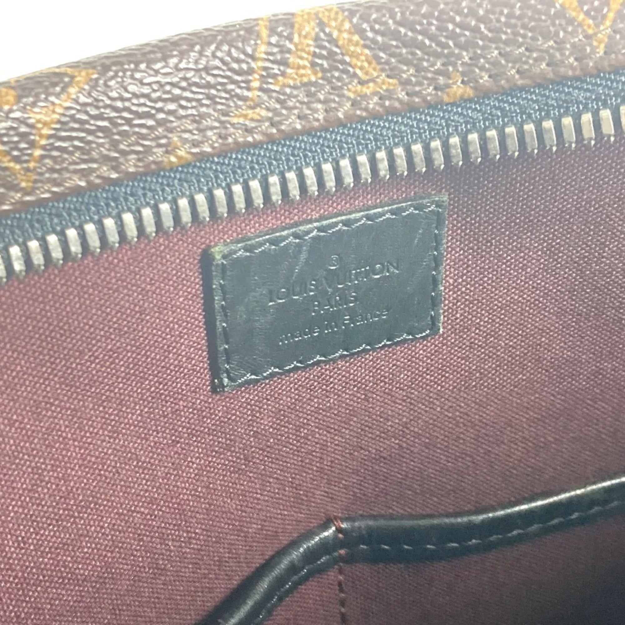 Louis Vuitton Black Brown Canvas Handbag Tote Bag (Pre-Owned)