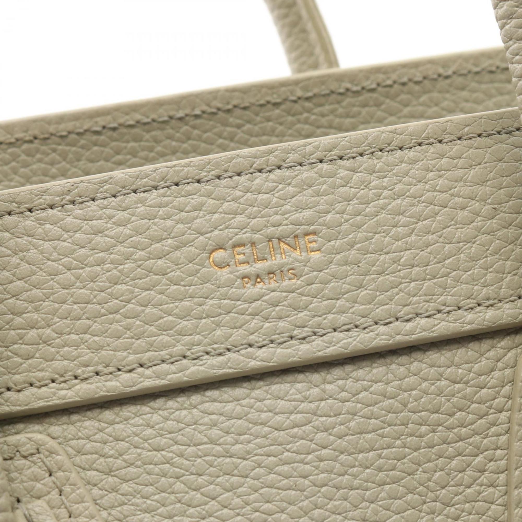 Celine Green Leather Handbag (Pre-Owned)