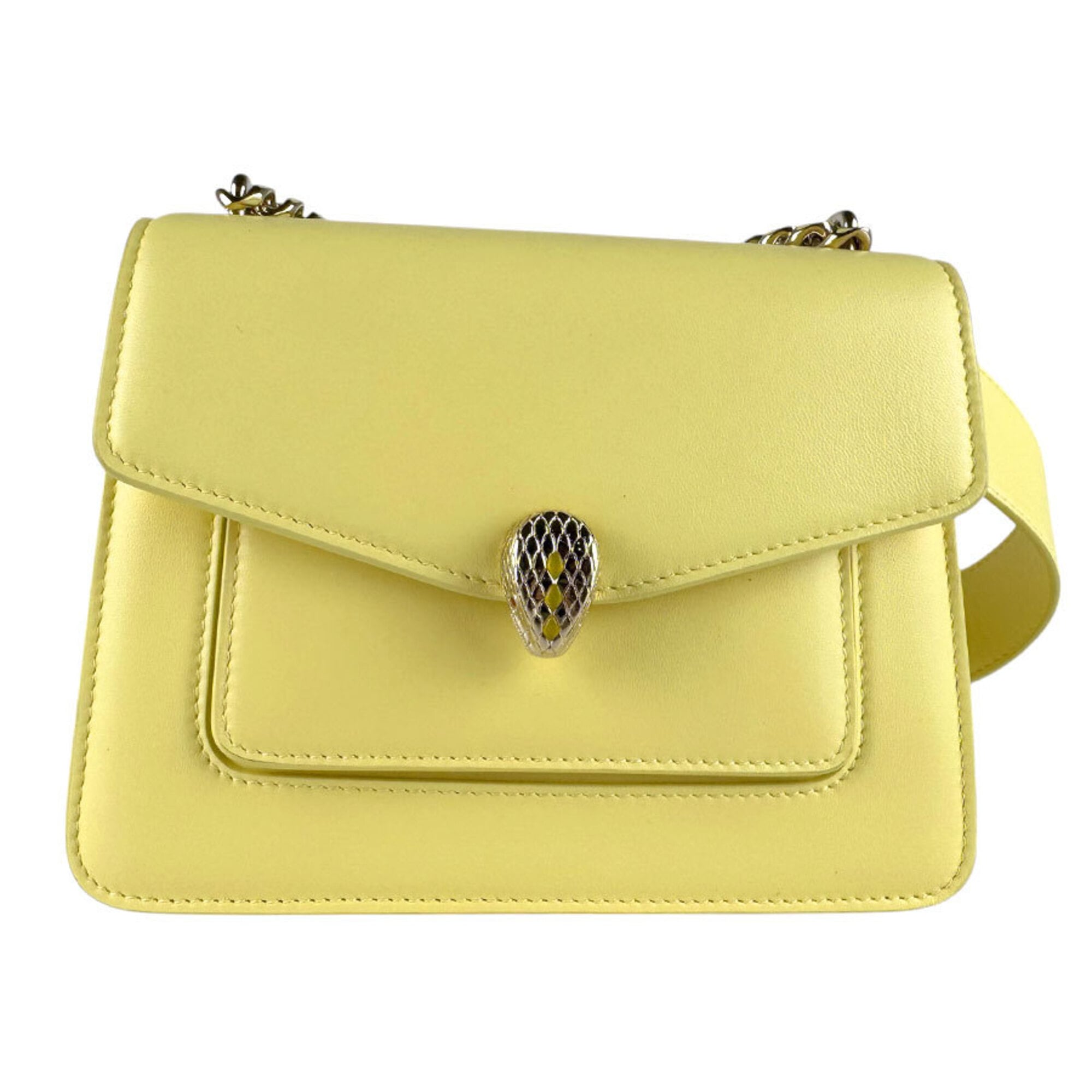 Bvlgari Yellow Leather Shoulder Bag (Pre-Owned)