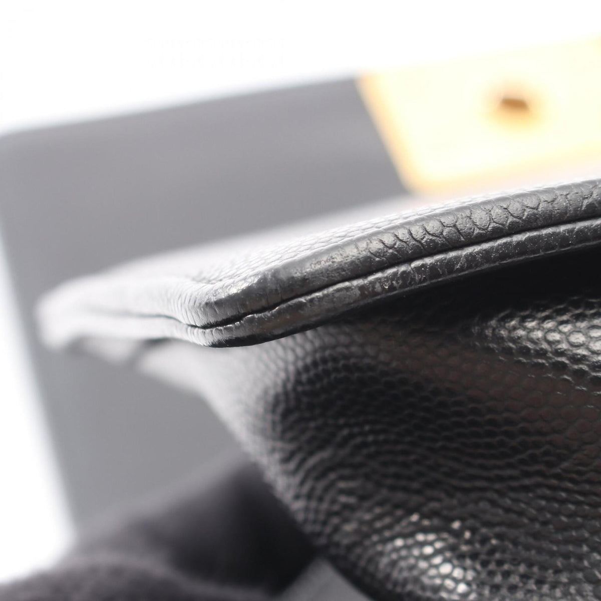 Chanel Black Grained Calfskin Handbag Shoulder Bag (Pre-Owned)
