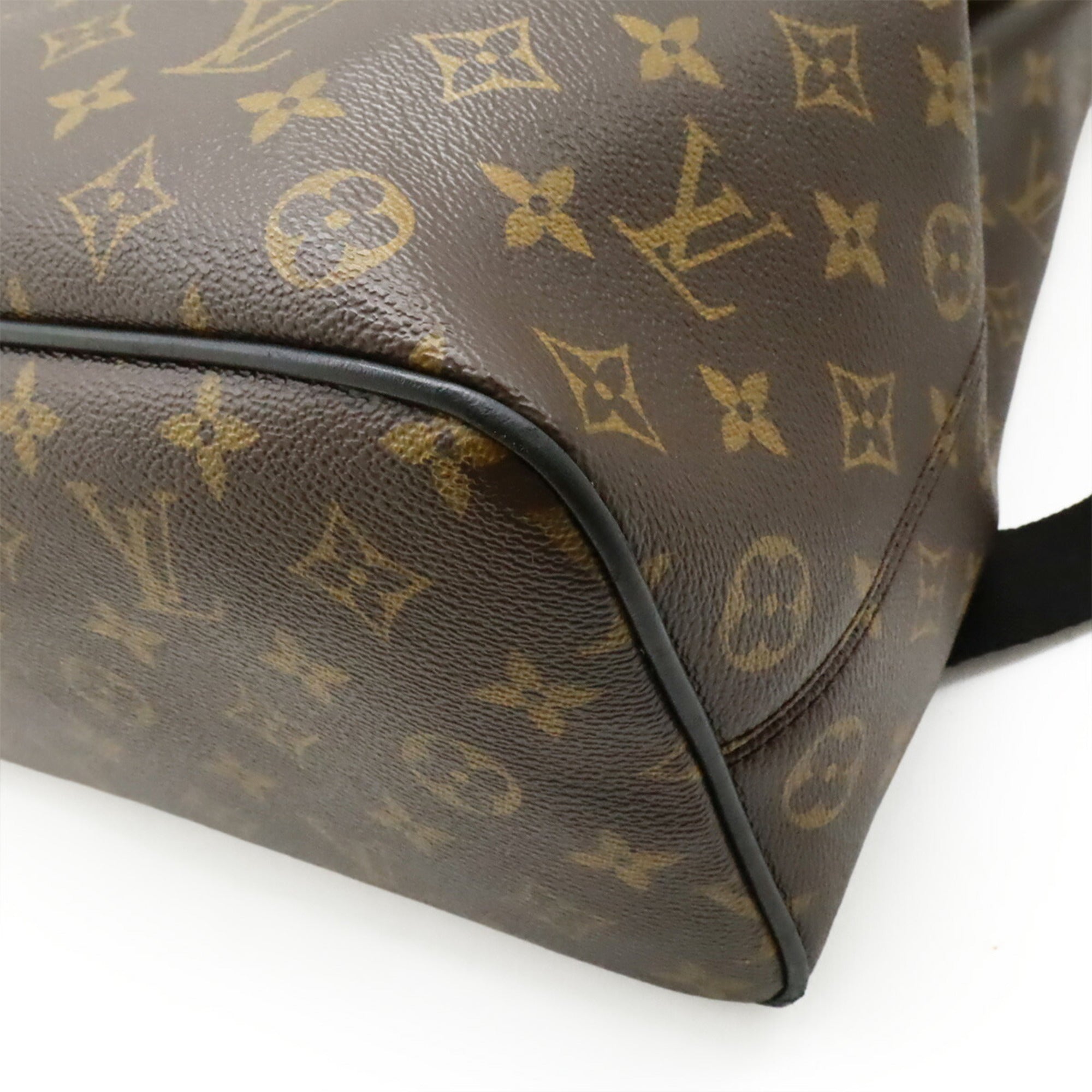 Louis Vuitton Brown Monogram Canvas Leather Backpack Shoulder Bag (Pre-Owned)