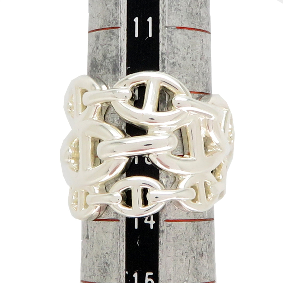 Hermes Silver 925 Band Ring (Pre-Owned)