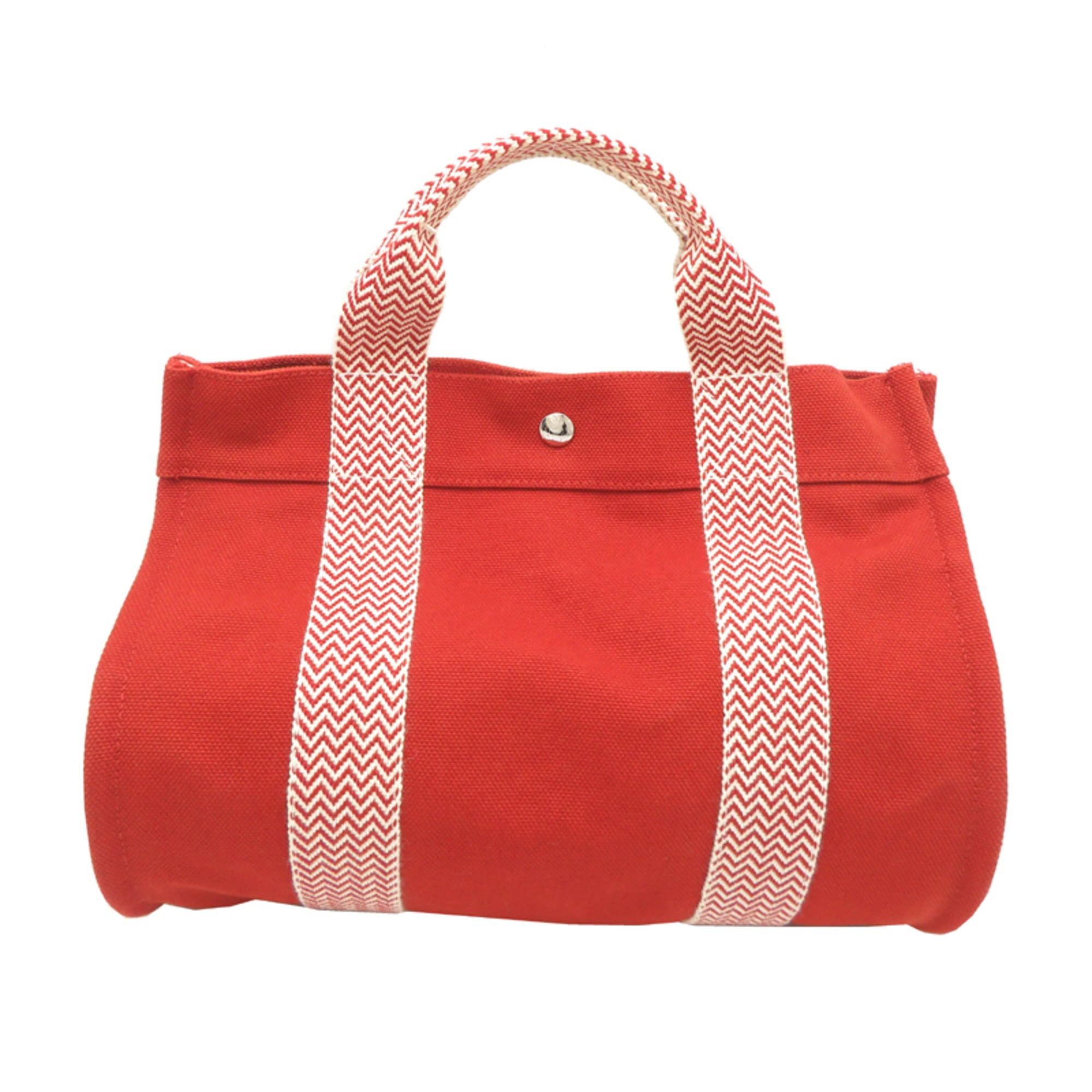 Hermes Orange Canvas Cotton Tote Bag (Pre-Owned)