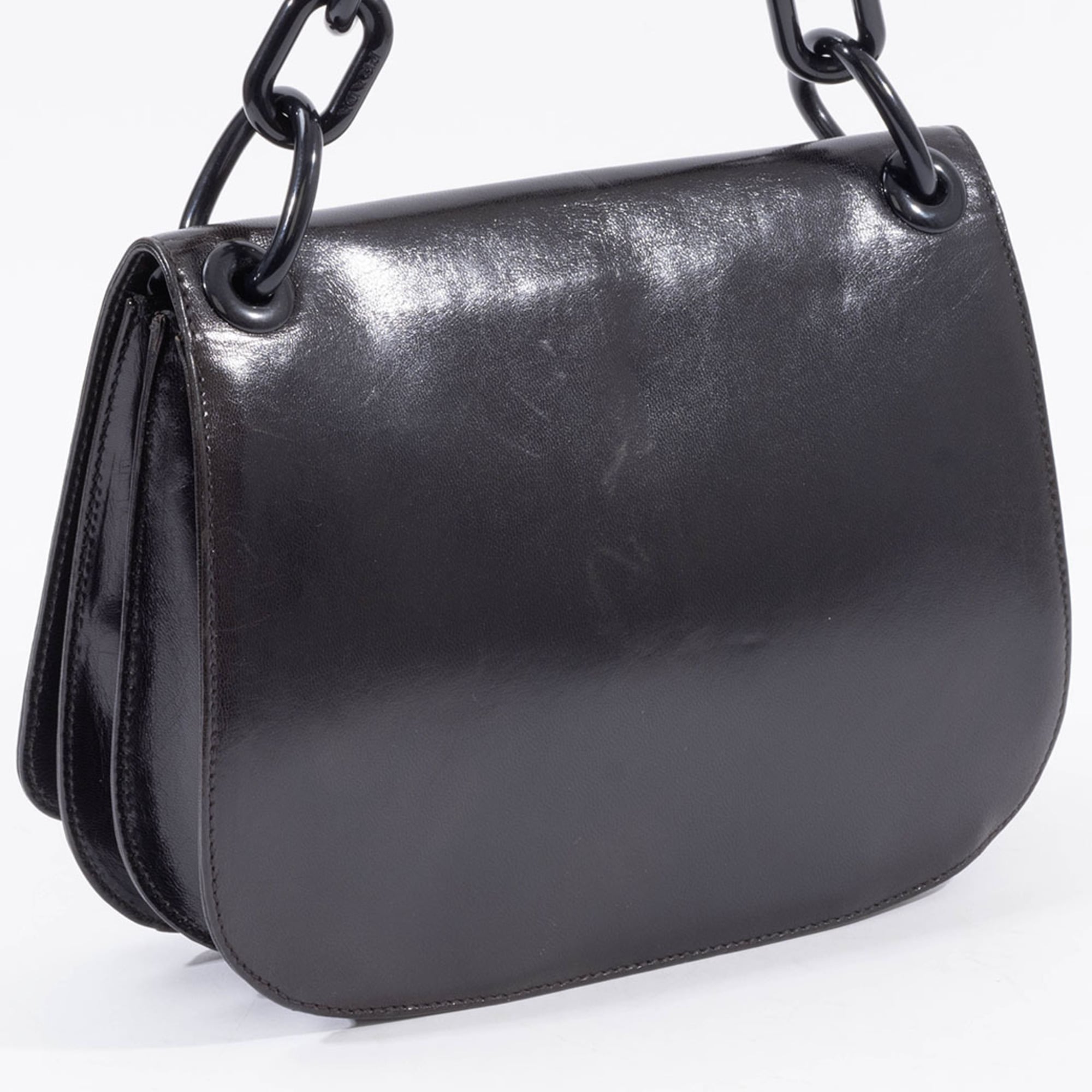 Prada Black Leather Shoulder Bag (Pre-Owned)