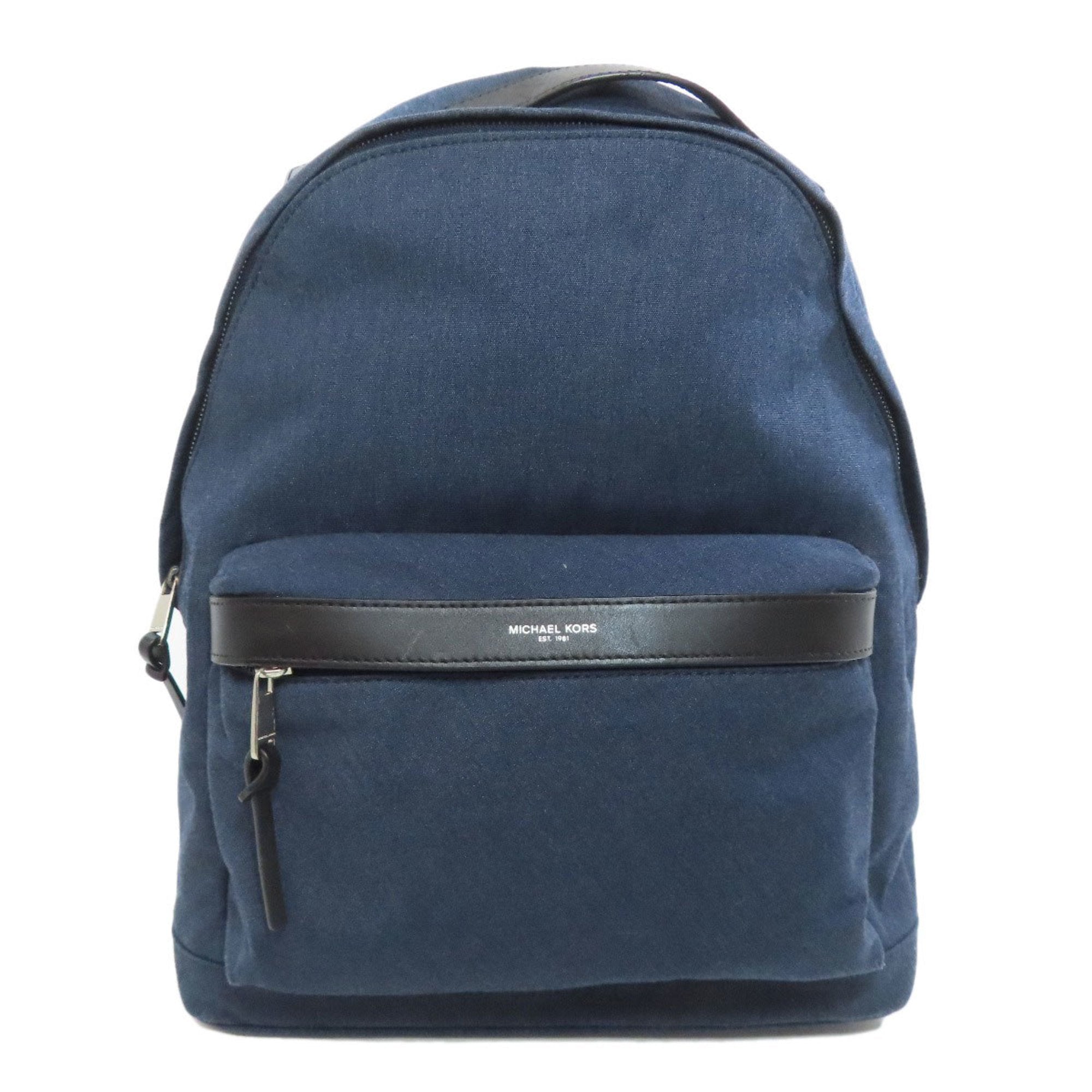 Michael Kors Navy Canvas Backpack (Pre-Owned)