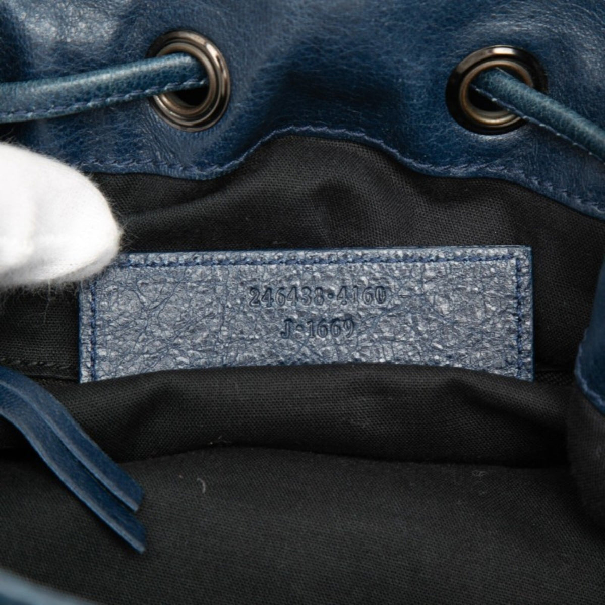 Balenciaga Navy Leather Handbag Shoulder Bag (Pre-Owned)