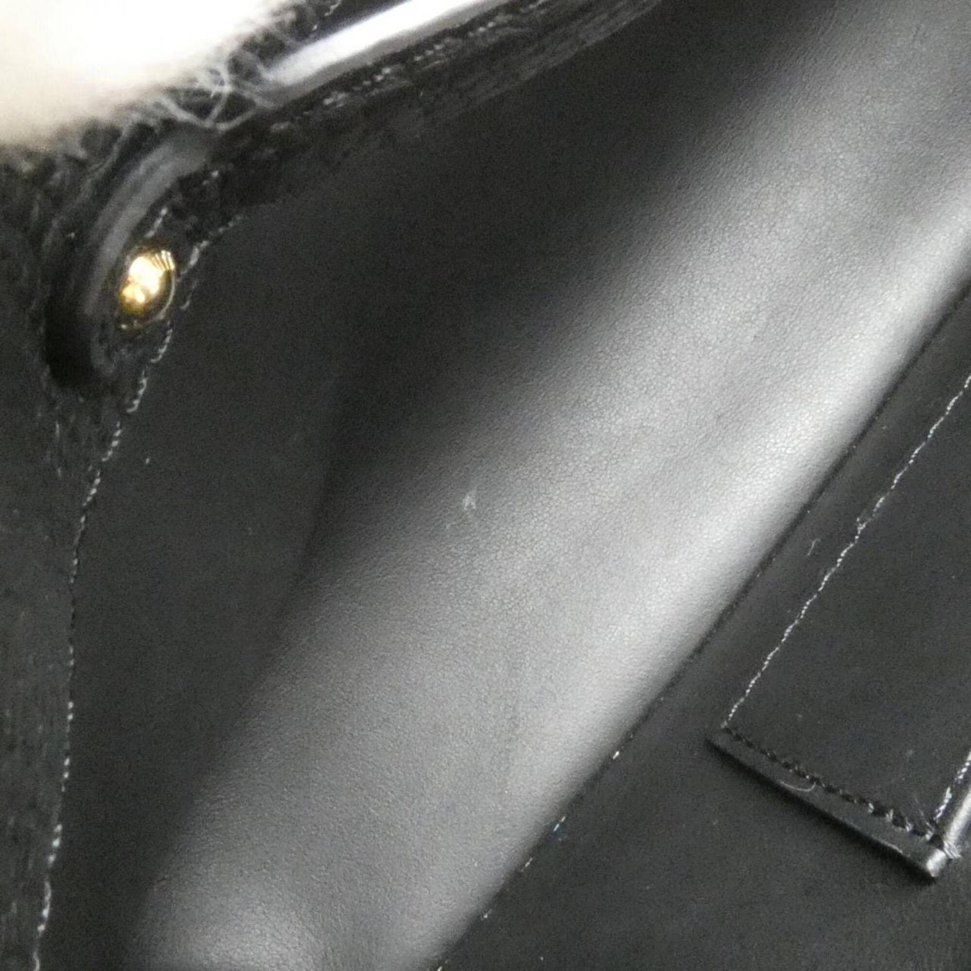 Louis Vuitton Black Leather Handbag (Pre-Owned)