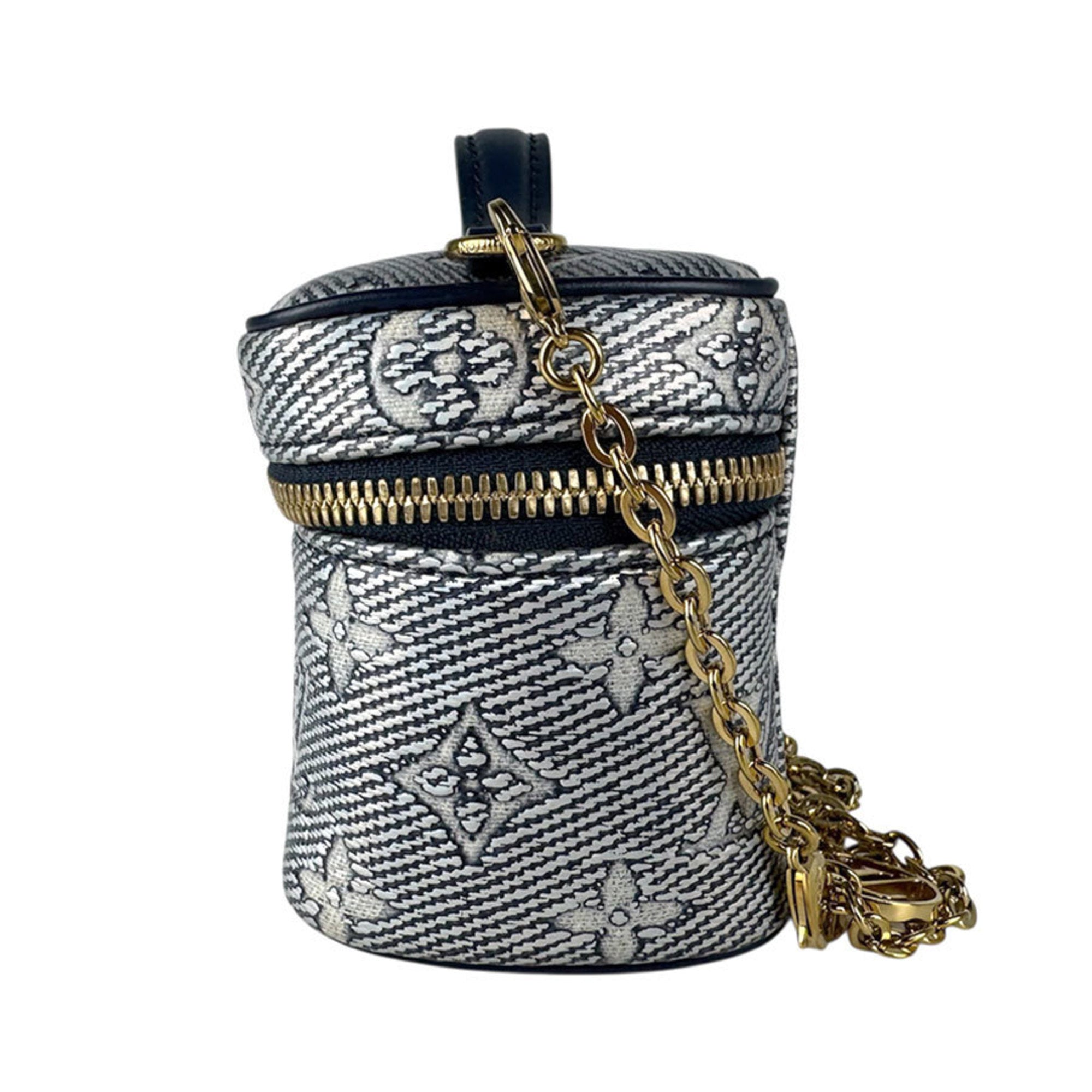 Louis Vuitton Navy Coated Canvas Shoulder Bag (Pre-Owned)
