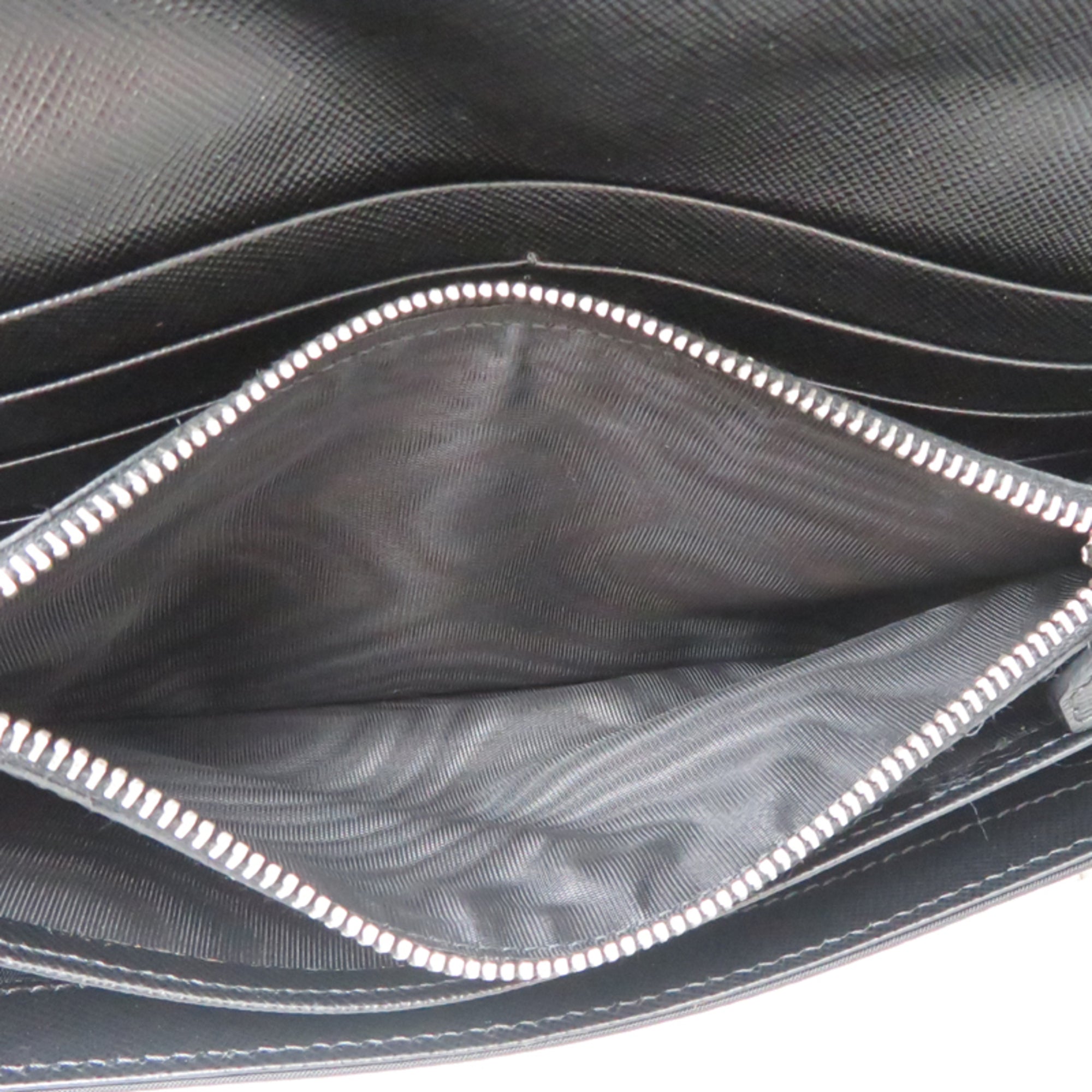 Prada Black Nylon Long Wallet (Bi-Fold) (Pre-Owned)