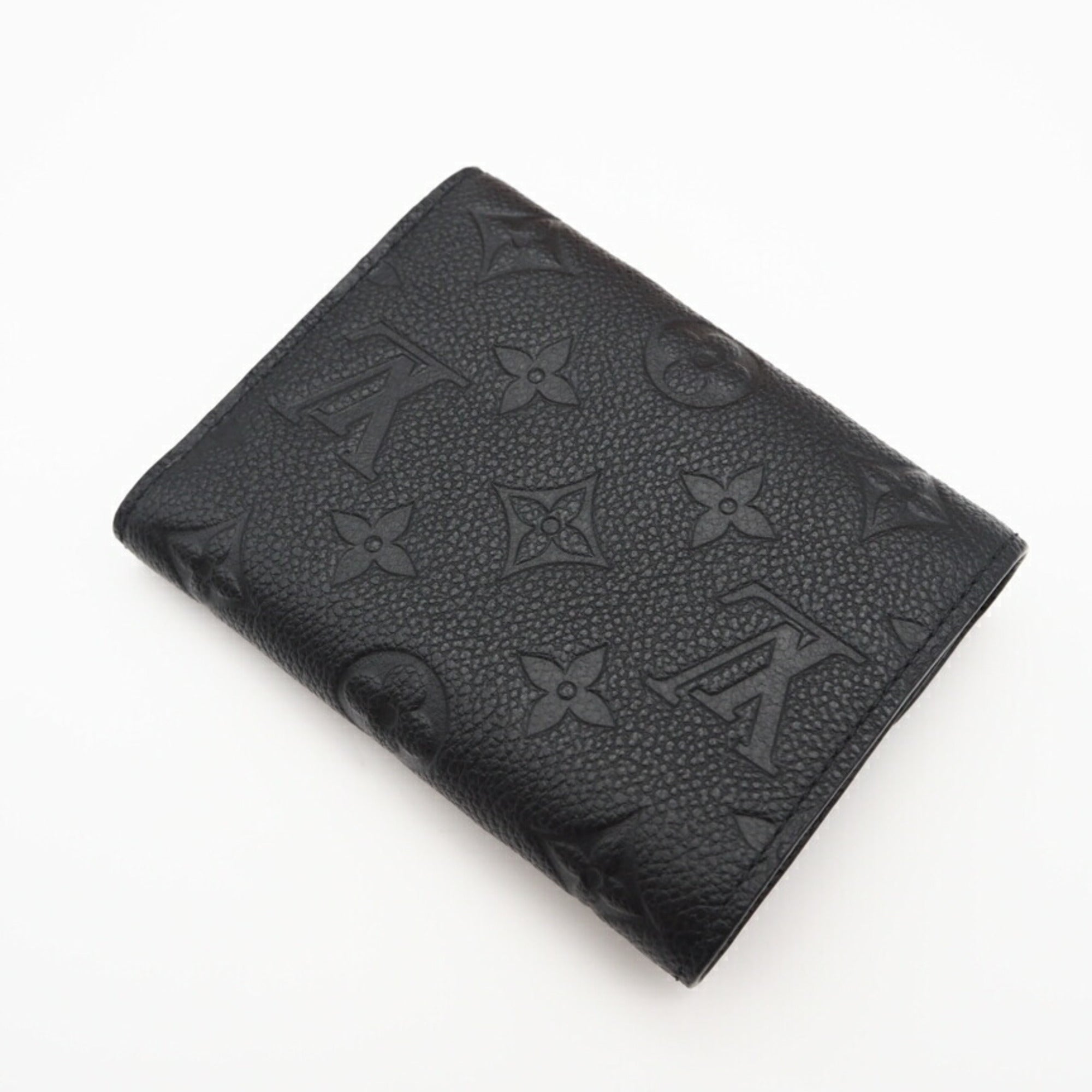 Louis Vuitton Empreinte Black Leather Wallet (Tri-Fold) (Pre-Owned)