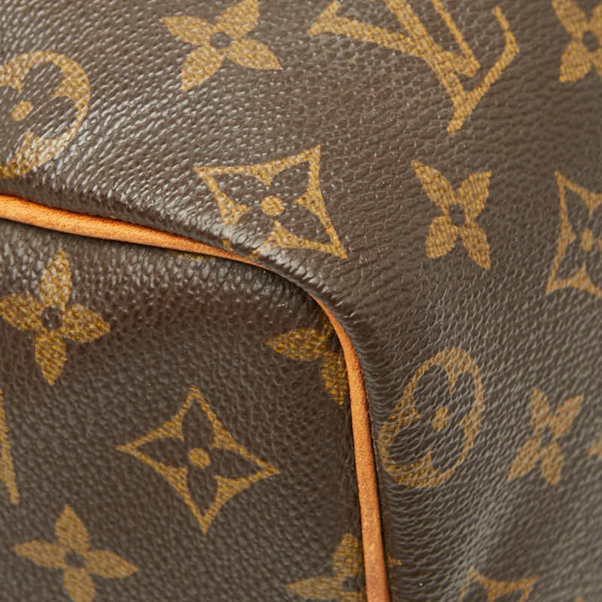 Louis Vuitton Brown Pvc Leather Boston Bag Handbag (Pre-Owned)