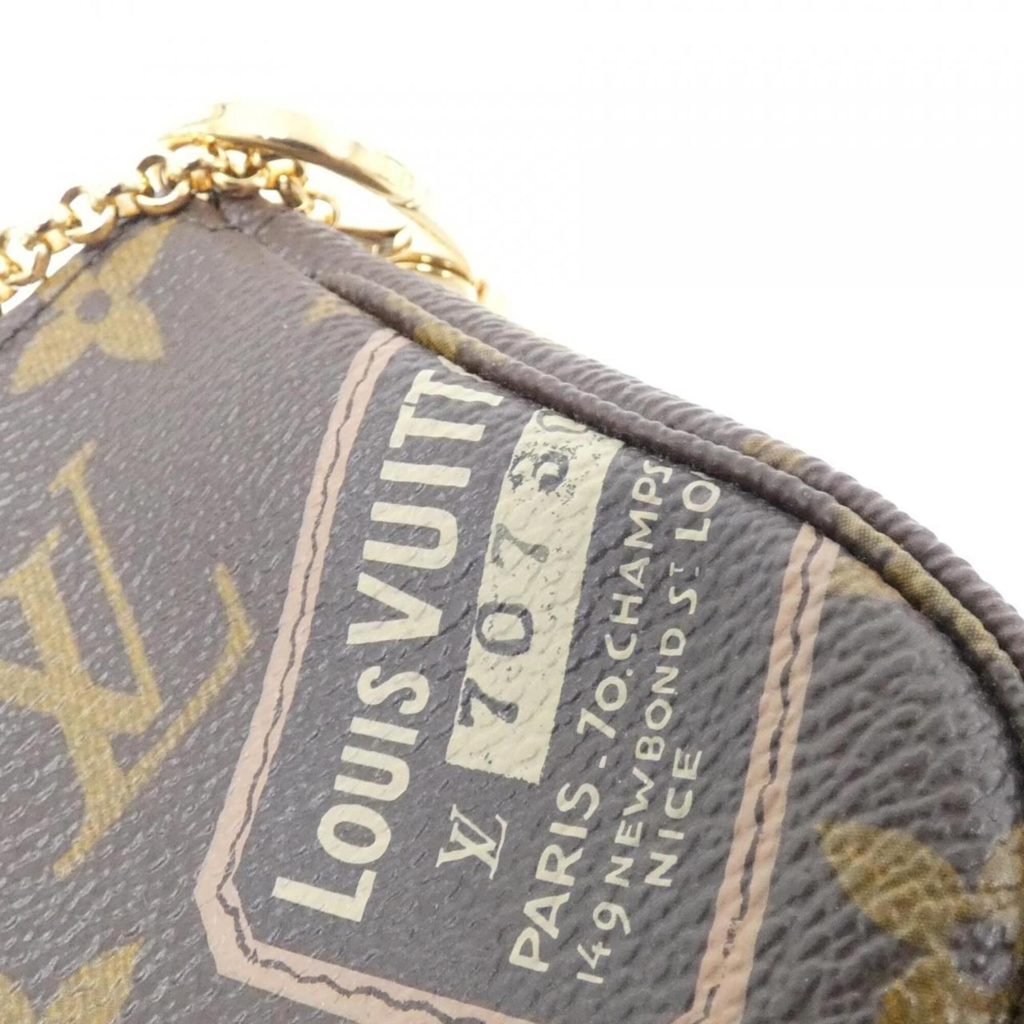 Louis Vuitton Marron Coated Canvas Pochette Pouch (Pre-Owned)