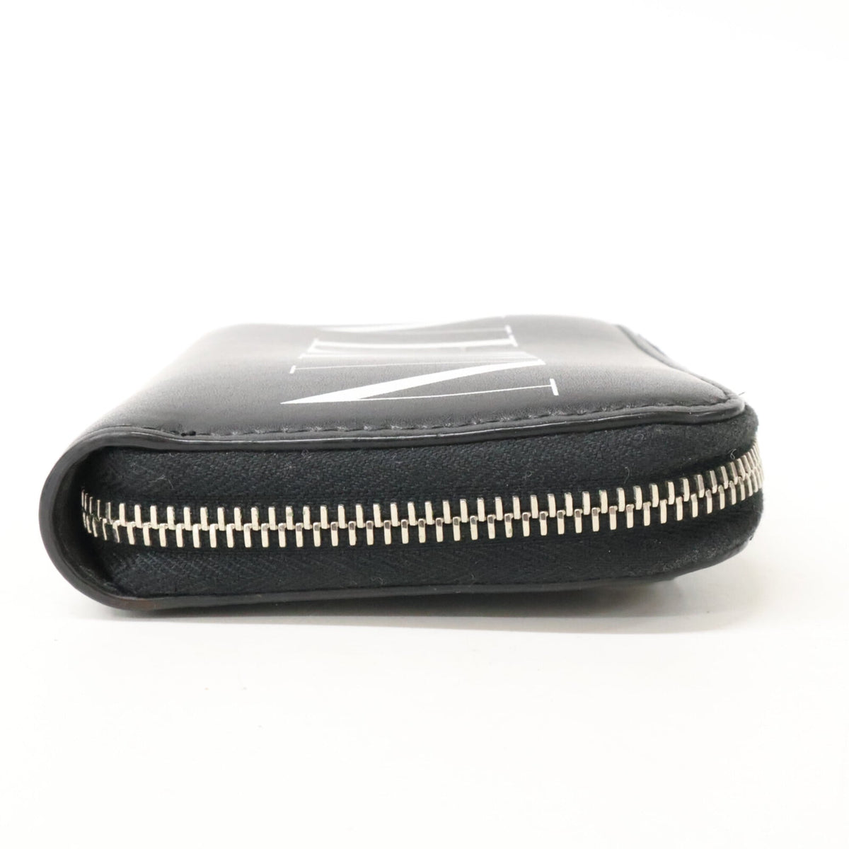 Valentino Black Leather Coin Purse/Coin Case (Pre-Owned)