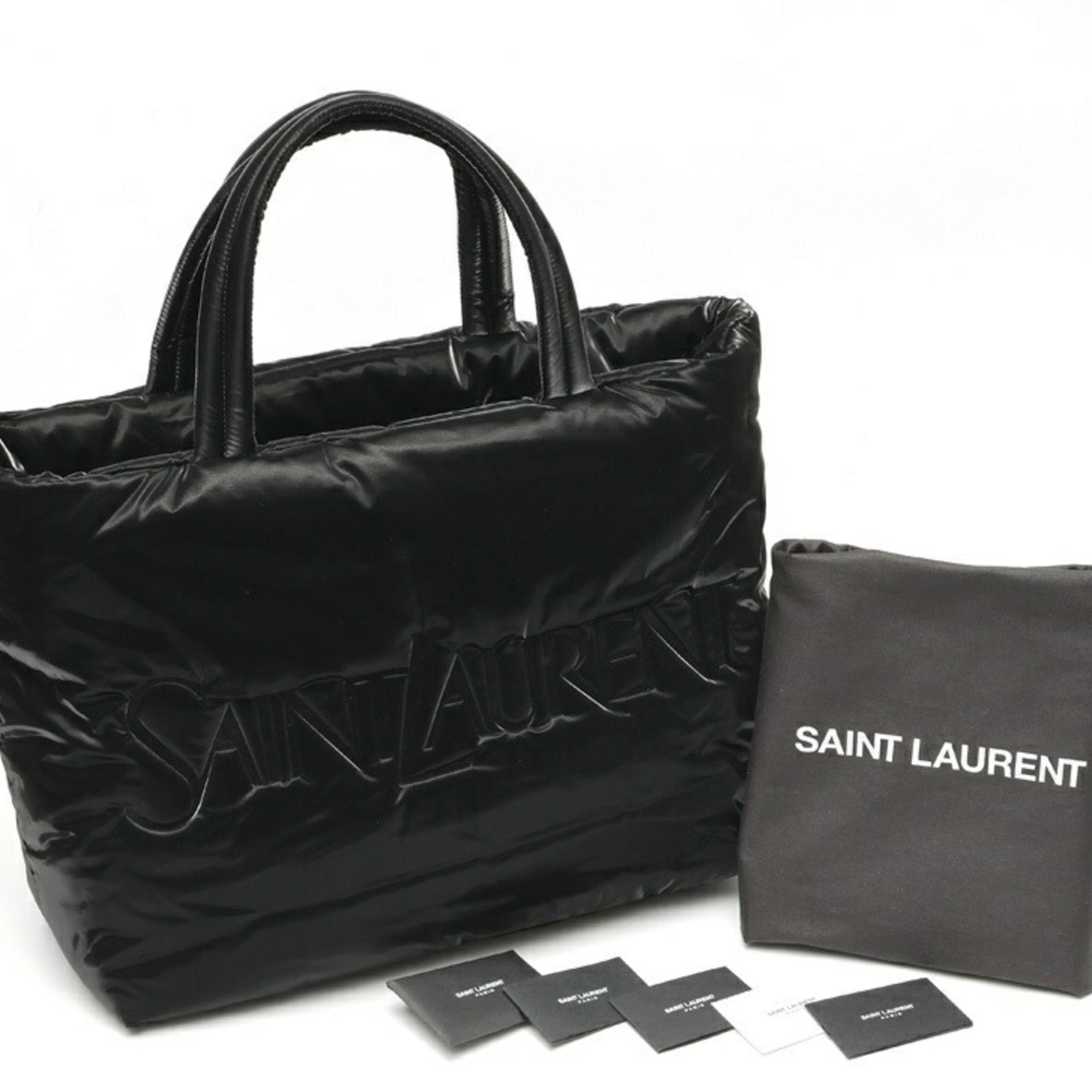 Saint Laurent Black Nylon Tote Bag (Pre-Owned)
