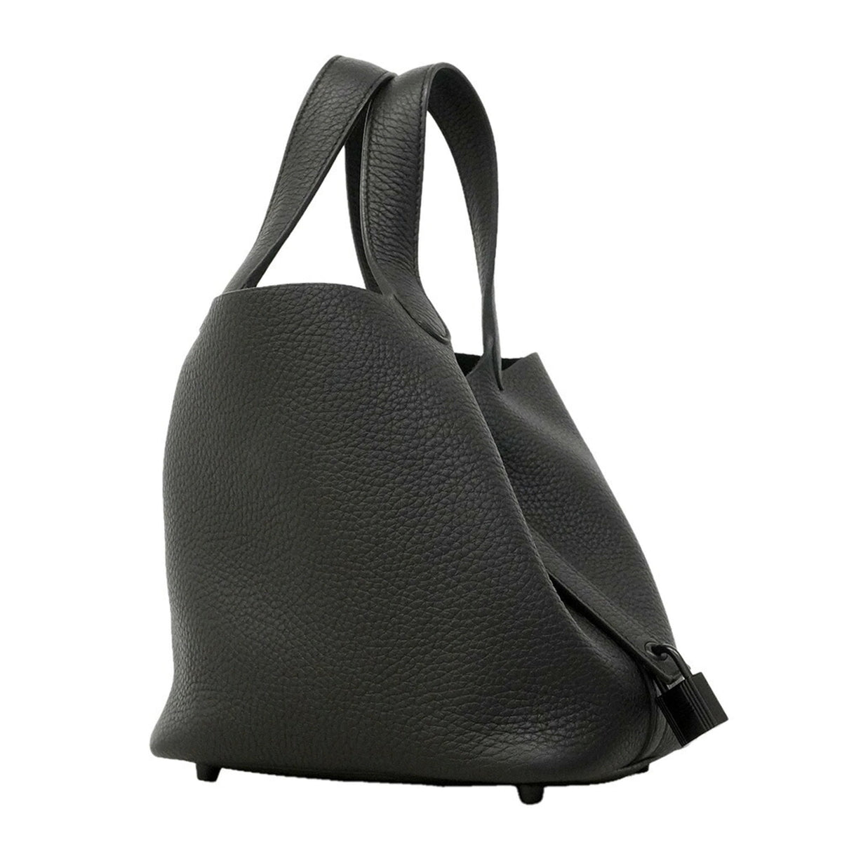 Hermes Black Taurillon Clemence Leather Handbag (Pre-Owned)